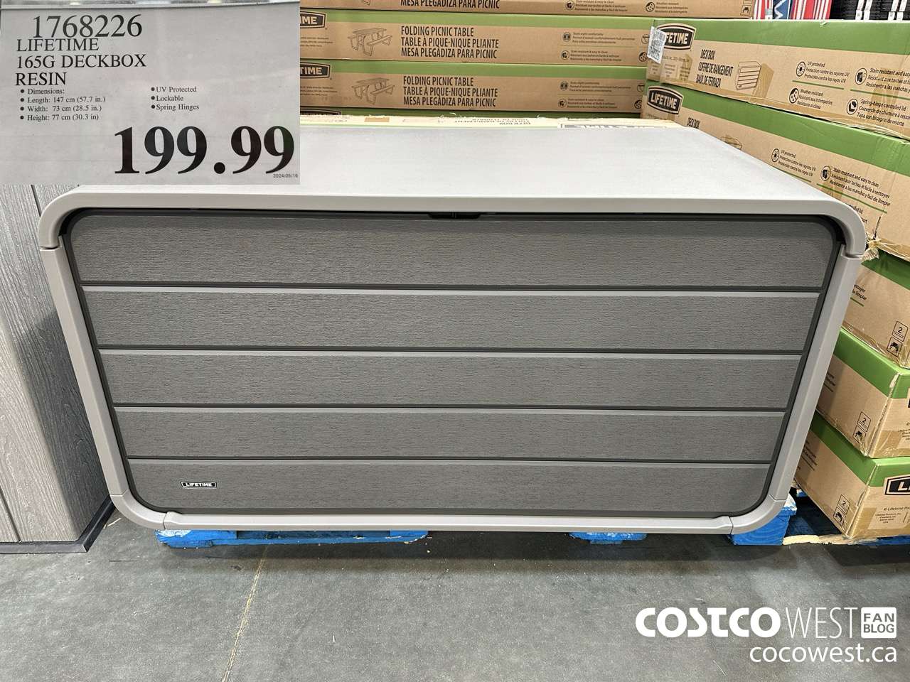 1768226 LIFETIME 165G DECKBOX RESIN $199.99