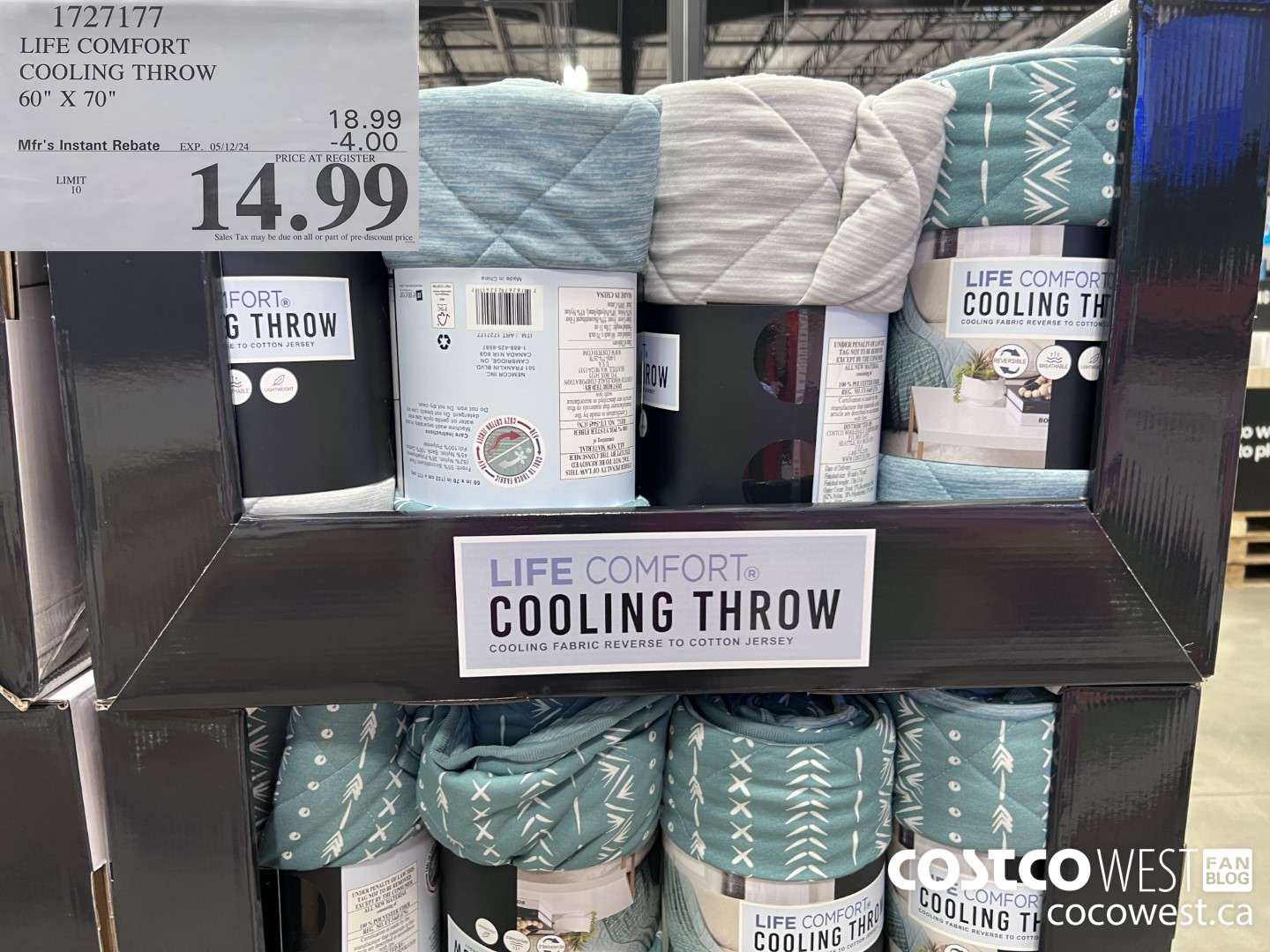 1727177 LIFE COMFORT COOLING THROW 60