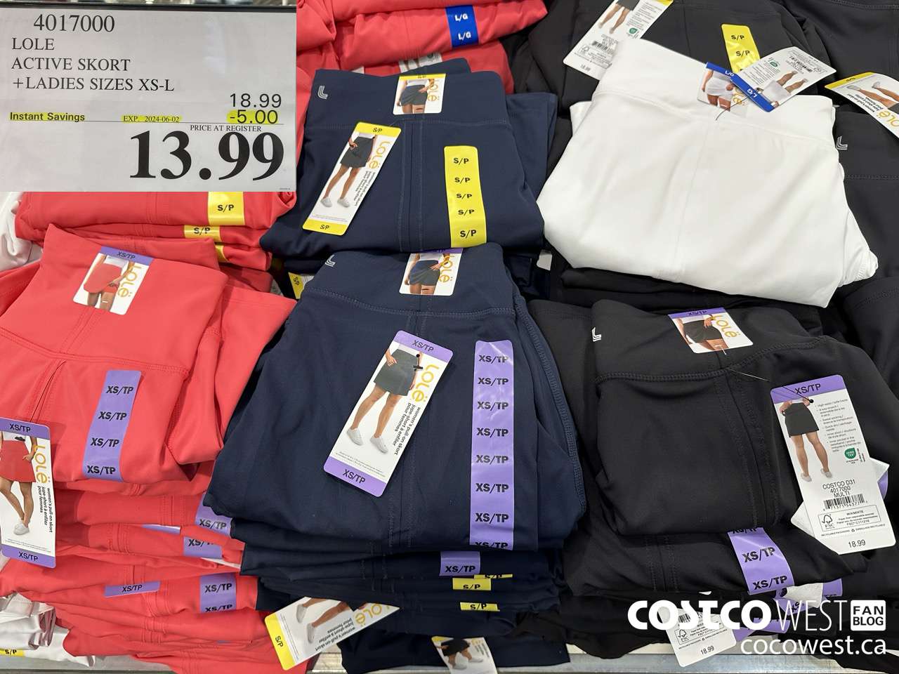 4017000 LOLE ACTIVE SKORT LADIES SIZES XS-L ($5.00 INSTANT SAVINGS EXPIRES ON 2024-06-02) $13.99