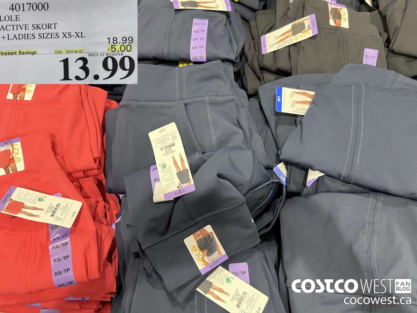 4017000 LOLE ACTIVE SKORT LADIES SIZES XS-XL ($5.00 INSTANT SAVINGS EXPIRES ON 2024-06-02) $13.99