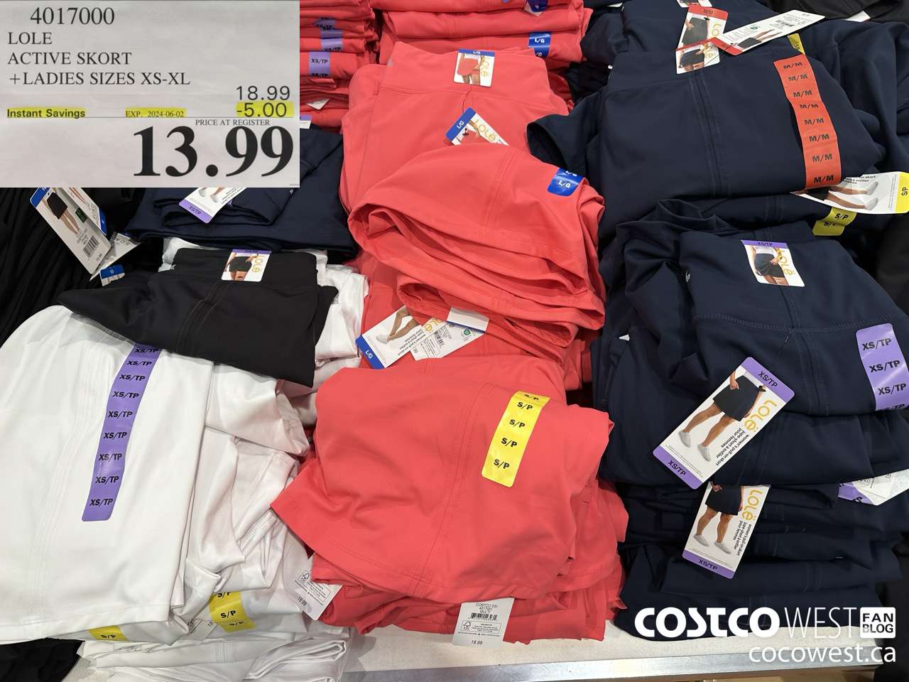 4017000 LOLE ACTIVE SKORT LADIES SIZES XS-XL ($5.00 INSTANT SAVINGS EXPIRES ON 2024-06-02) $13.99