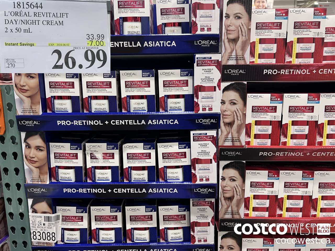 1815644 L'OREAL REVITALIFT DAY CREAM 2 X 50ML ($7.00 INSTANT SAVINGS EXPIRES ON 2024-06-02) $26.99