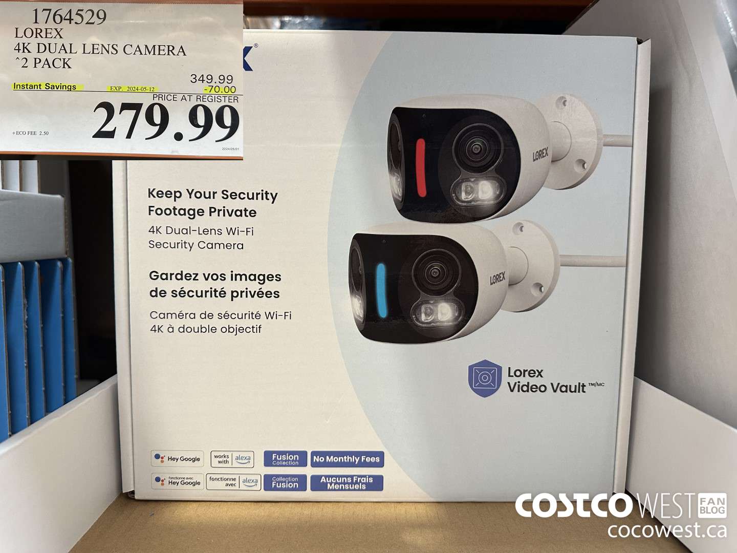 1764529 LOREX 4K DUAL LENS CAMERA 2 PACK ($70.00 INSTANT SAVINGS EXPIRES ON 2024-05-12) $279.99