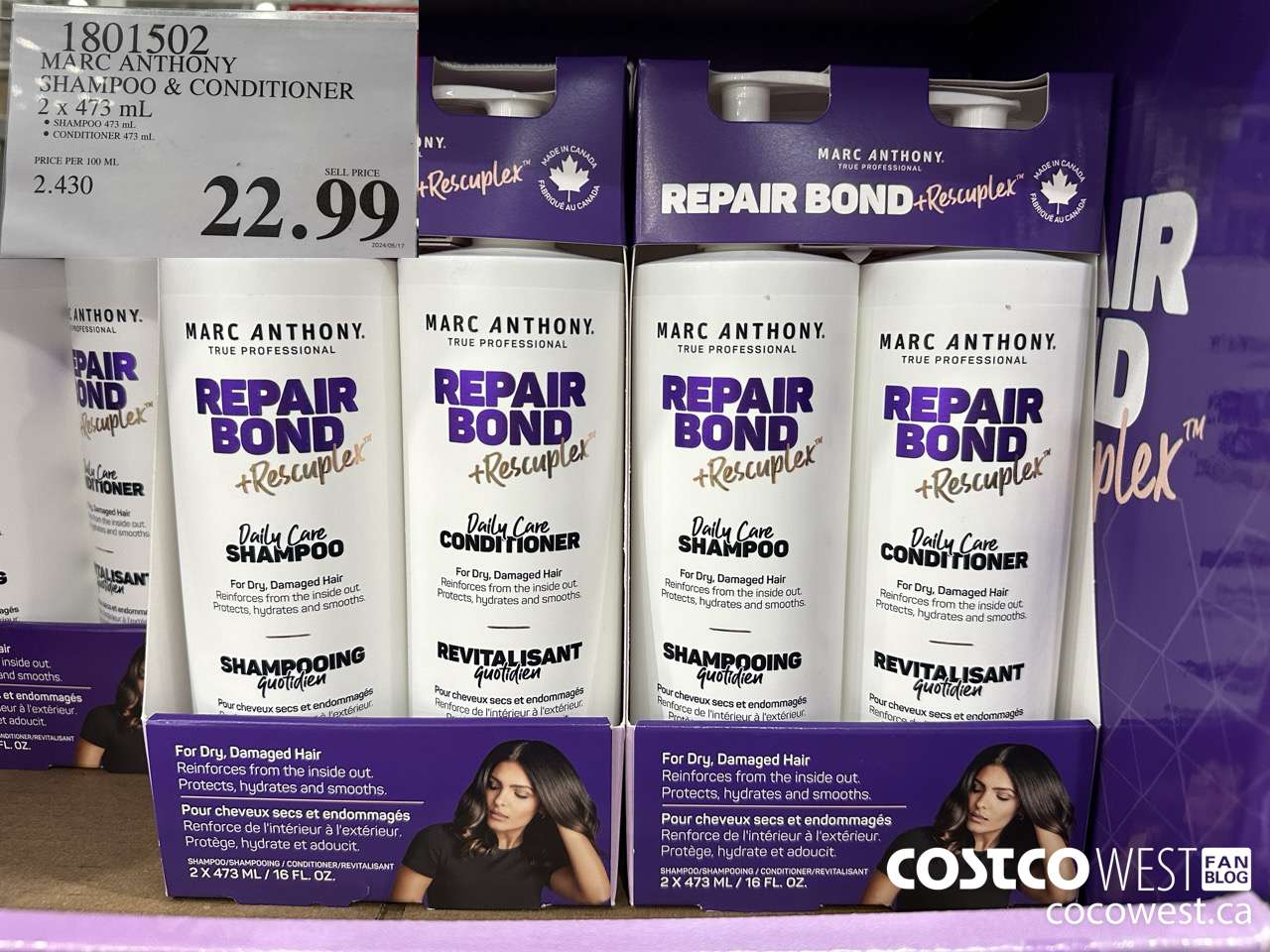 1801502 MARC ANTHONY SHAMPOO & CONDITIONER 2 X 473 ML $22.99