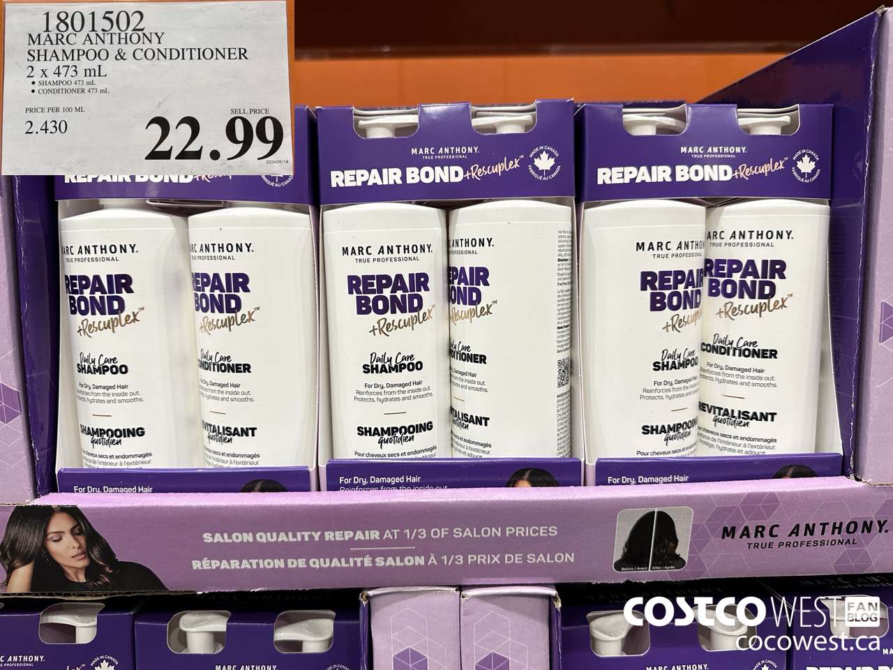 1801502 MARC ANTHONY SHAMPOO & CONDITIONER 2 X 473 ML $22.99