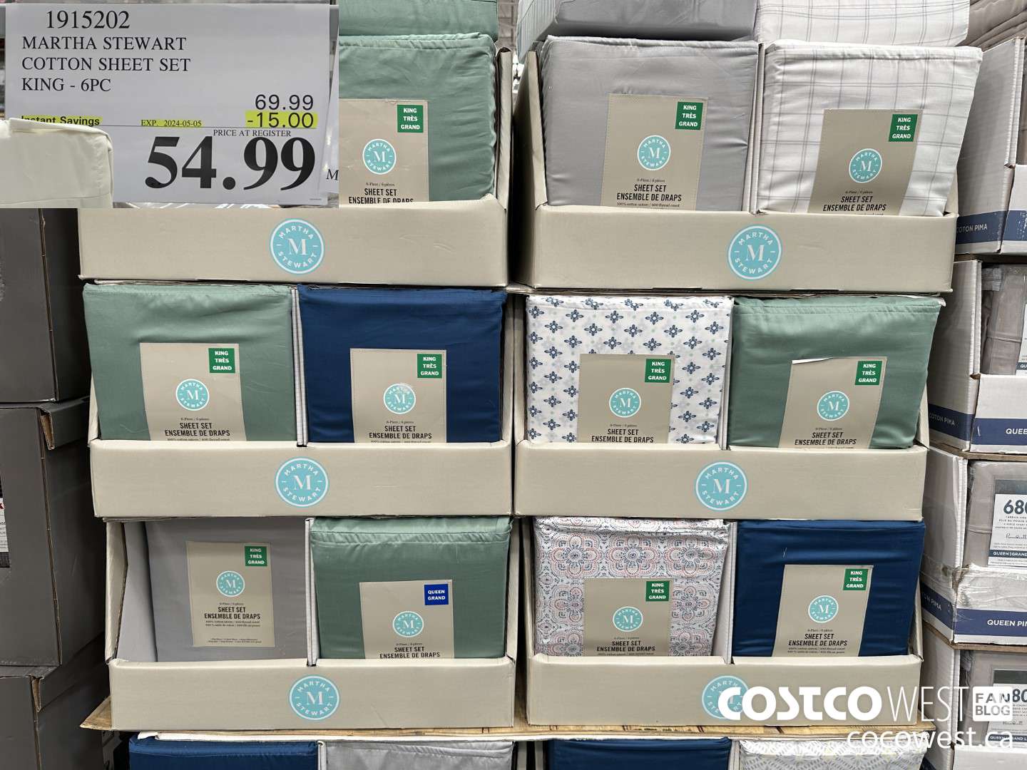 1915202 MARTHA STEWART COTTON SHEET SET KING 6PC ($15.00 INSTANT SAVINGS EXPIRES ON 2024-05-05) $54.99
