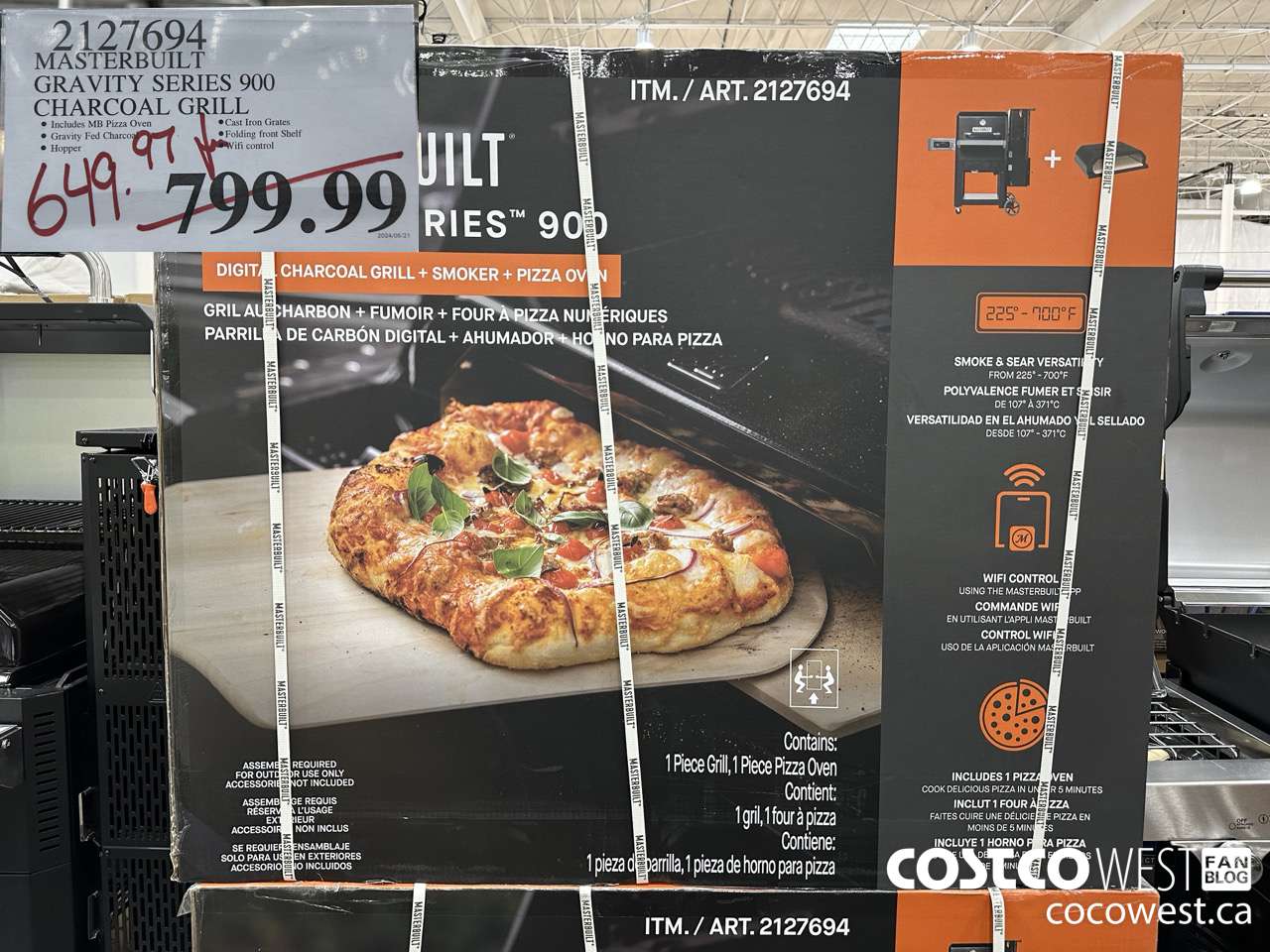 2127694 MASTERBUILT GRAVITY SERIES 900 CHARCOAL GRILL $649.97