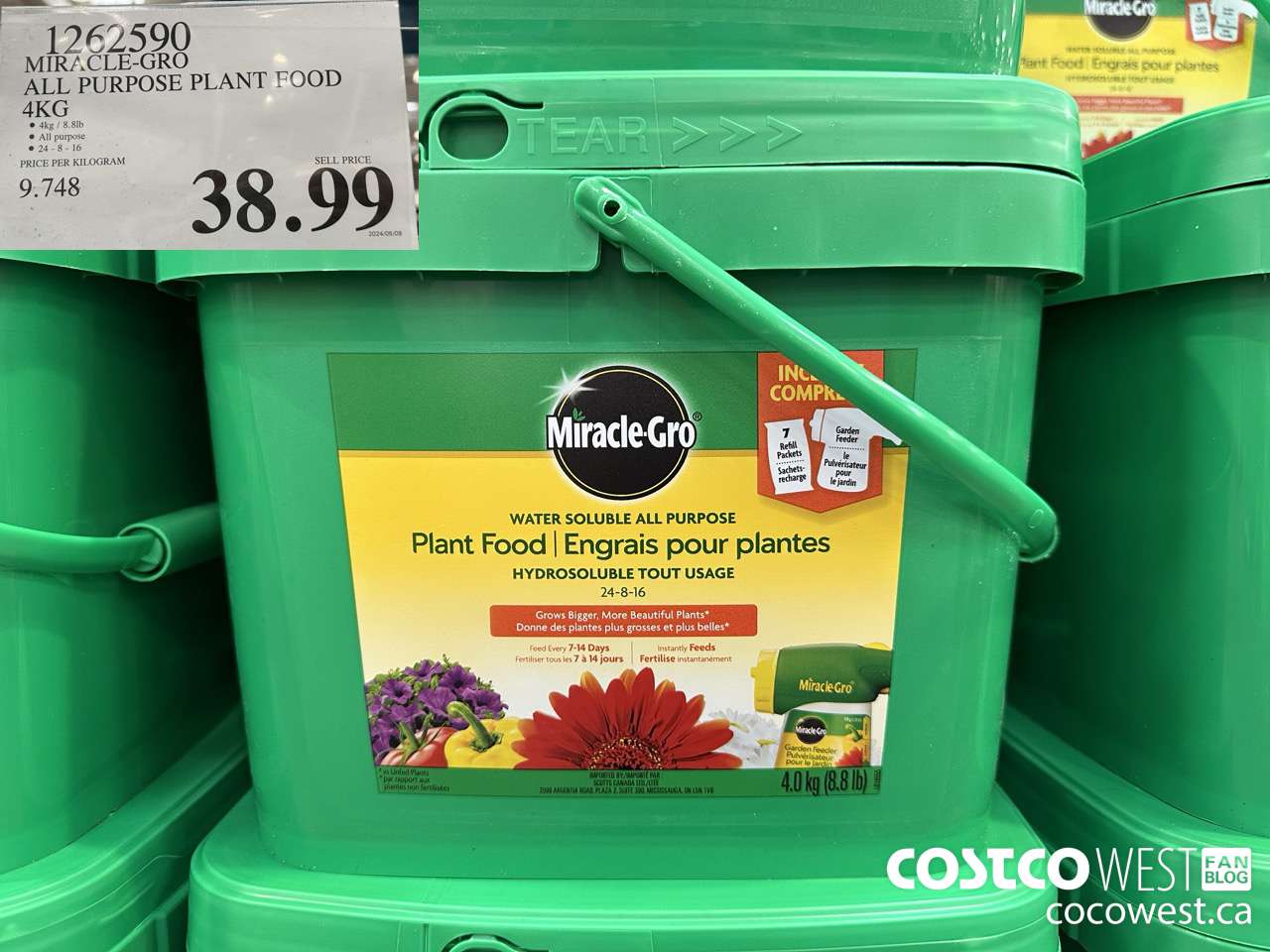 1262590 MIRACLE-GRO ALL PURPOSE PLANT FOOD 4KG $38.99