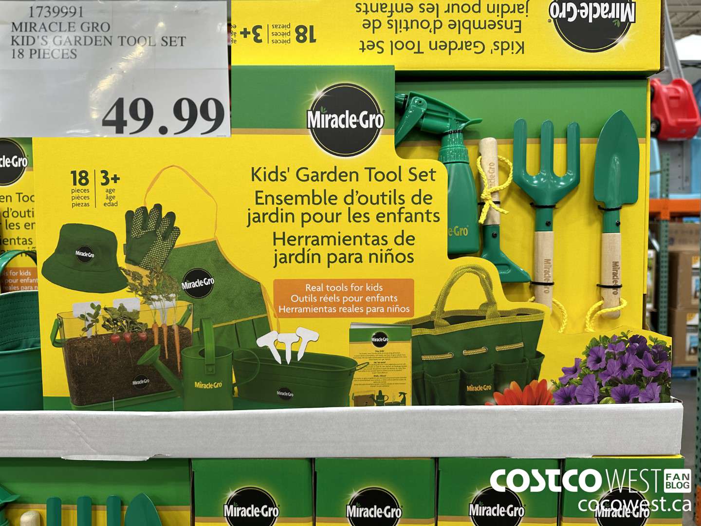 1739991 MIRACLE GRO KID'S GARDEN TOOL SET 18 PIECES $49.99