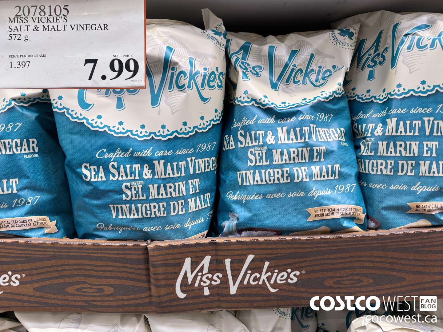 2078105 MISS VICKIE'S SALT & MALT VINEGAR 572G $7.99