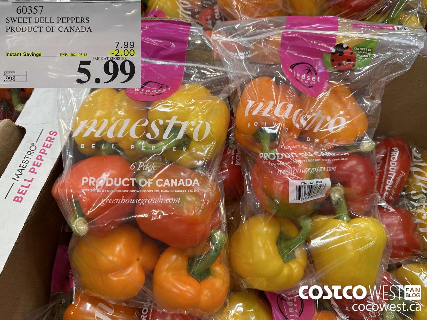 60357 MIXED PEPPERS PRODUCT OF CANADA ($2.00 INSTANT SAVINGS EXPIRES ON 2024-05-12) $5.99