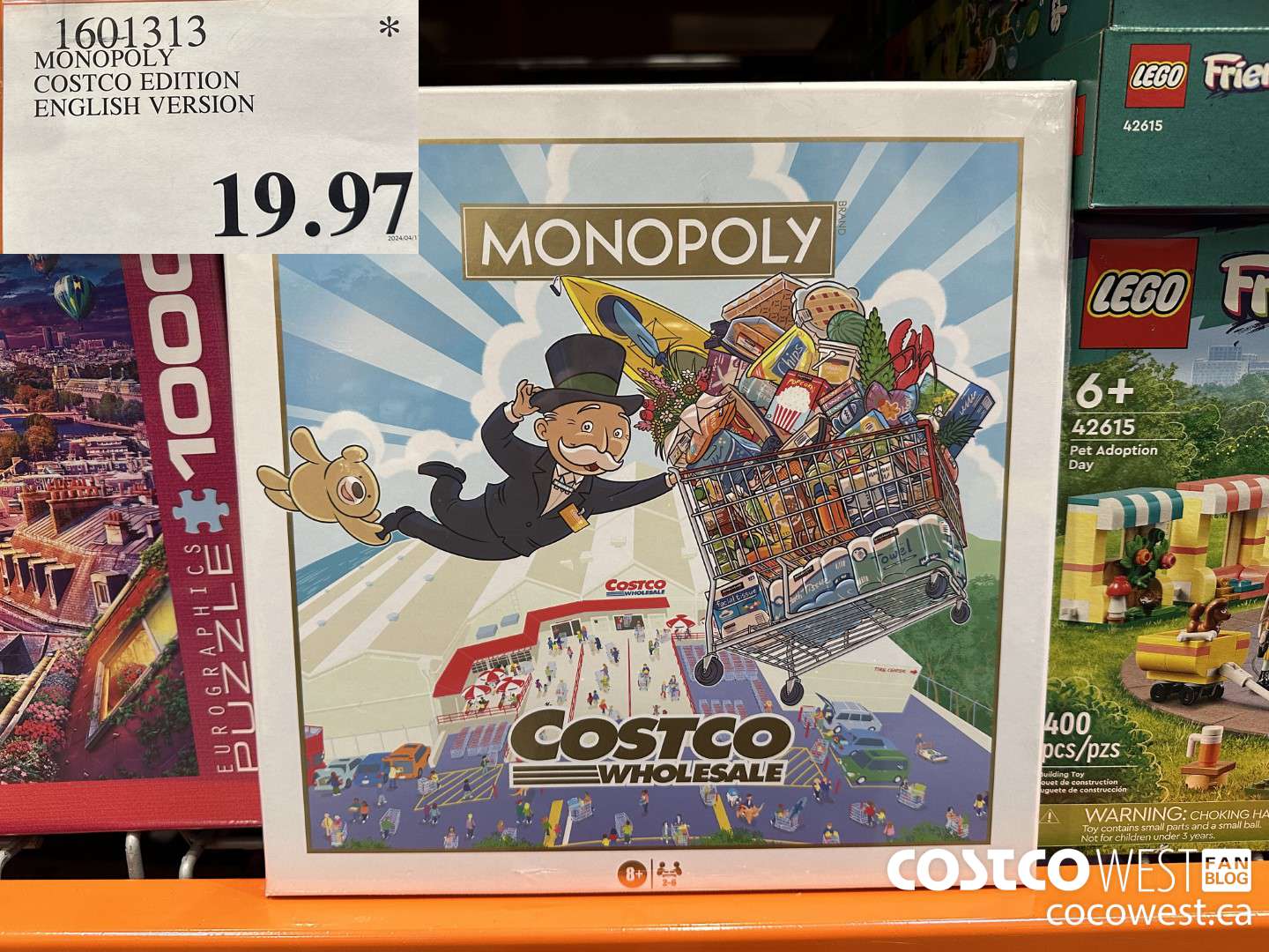 1601313 MONOPOLY COSTCO EDITION ENGLISH VERSION $19.97