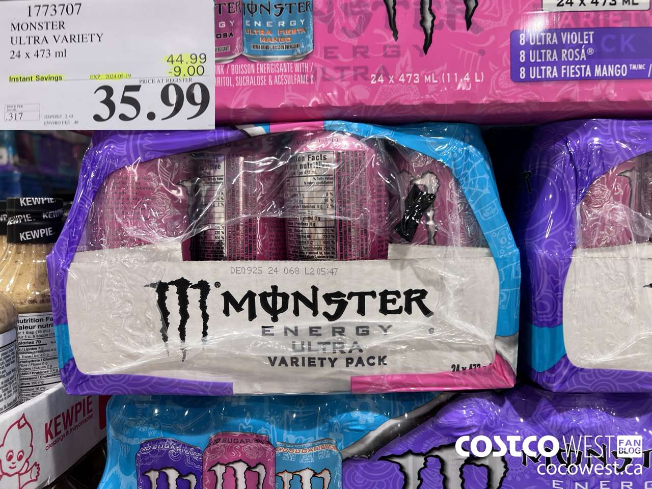 1773707 MONSTER ULTRA VARIETY 24 x 473 mL ($9.00 INSTANT SAVINGS) $35.99