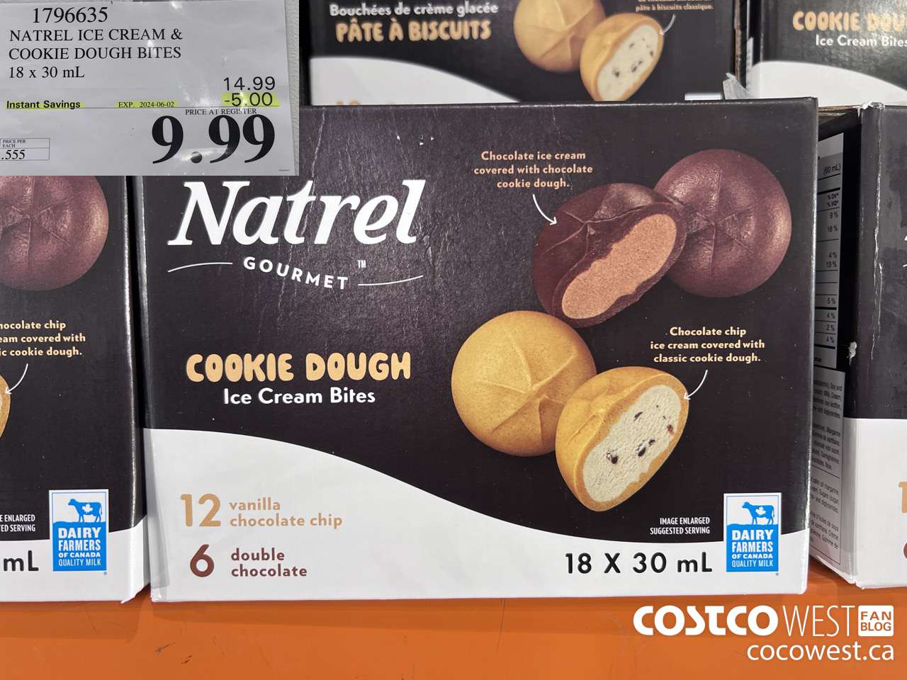 1796635 NATREL ICE CREAM & COOKIE DOUGH BITES 18 X 30ML ($5.00 INSTANT SAVINGS EXPIRES ON 2024-06-02) $9.99