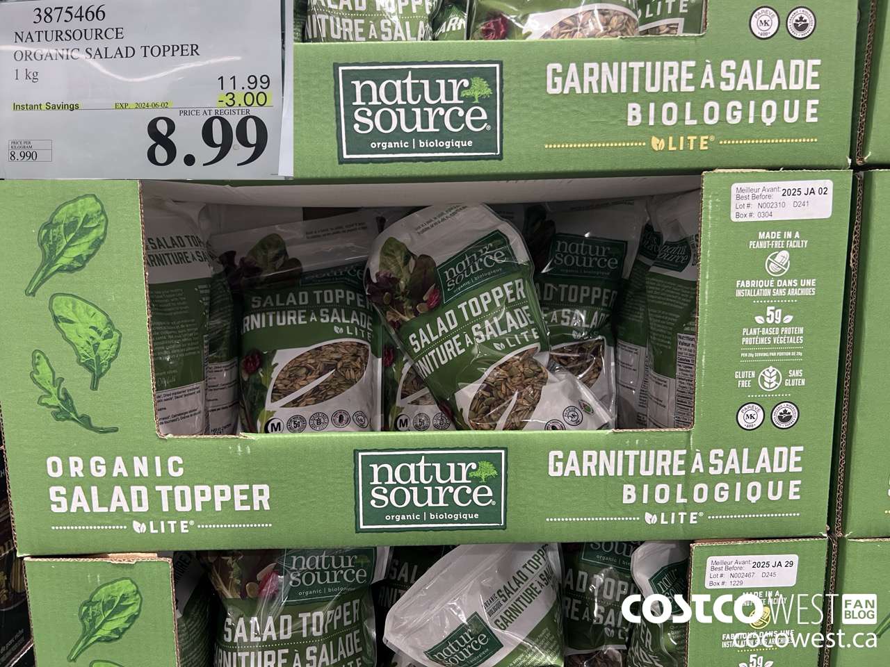 3875466 NATURSOURCE ORGANIC SALAD TOPPER 1 kg ($3.00 INSTANT SAVINGS EXPIRES ON 2024-06-02) $8.99