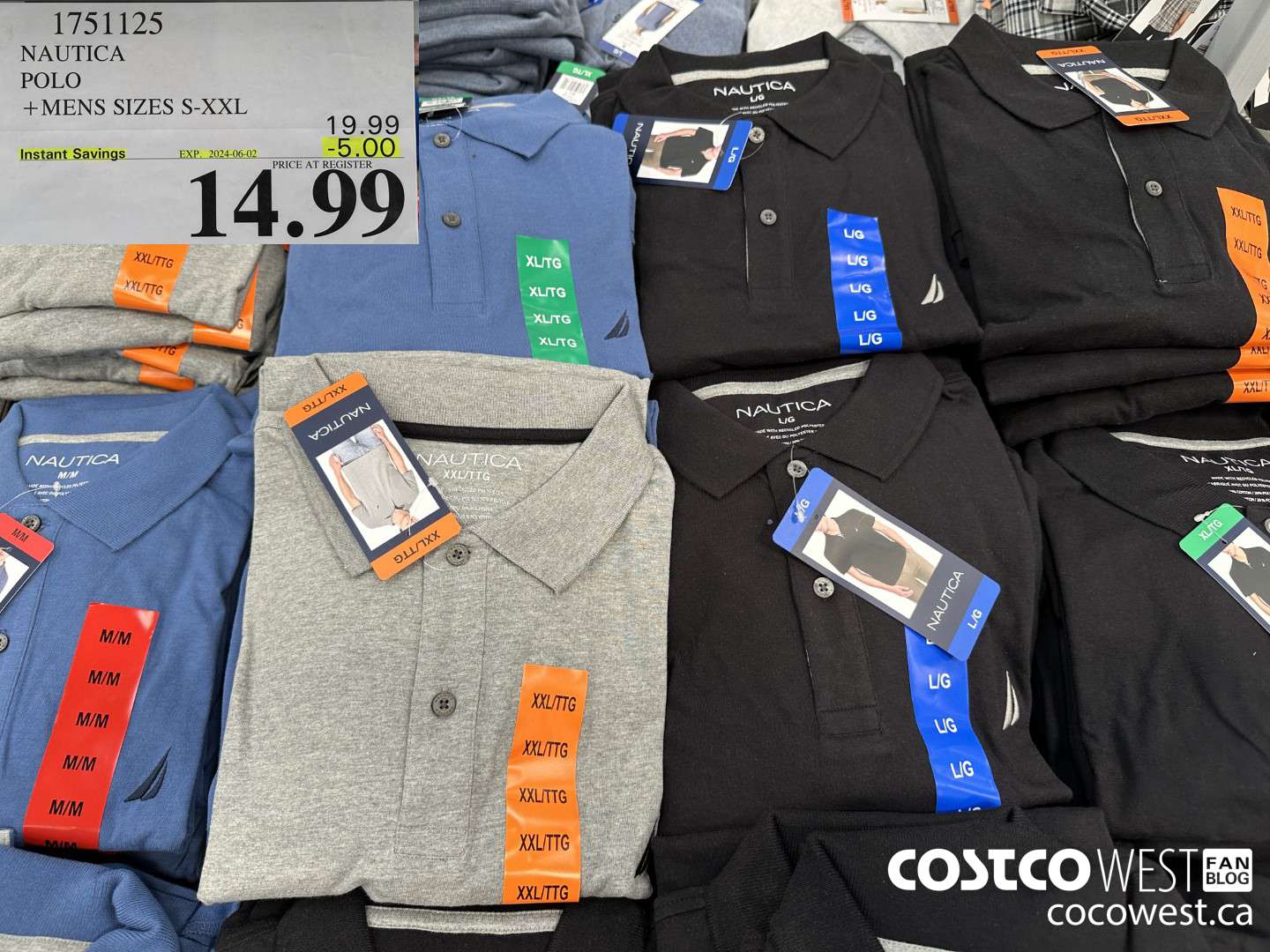 1751125 NAUTICA POLO MENS SIZES S-XXL ($5.00 INSTANT SAVINGS EXPIRES ON 2024-06-02) $14.99