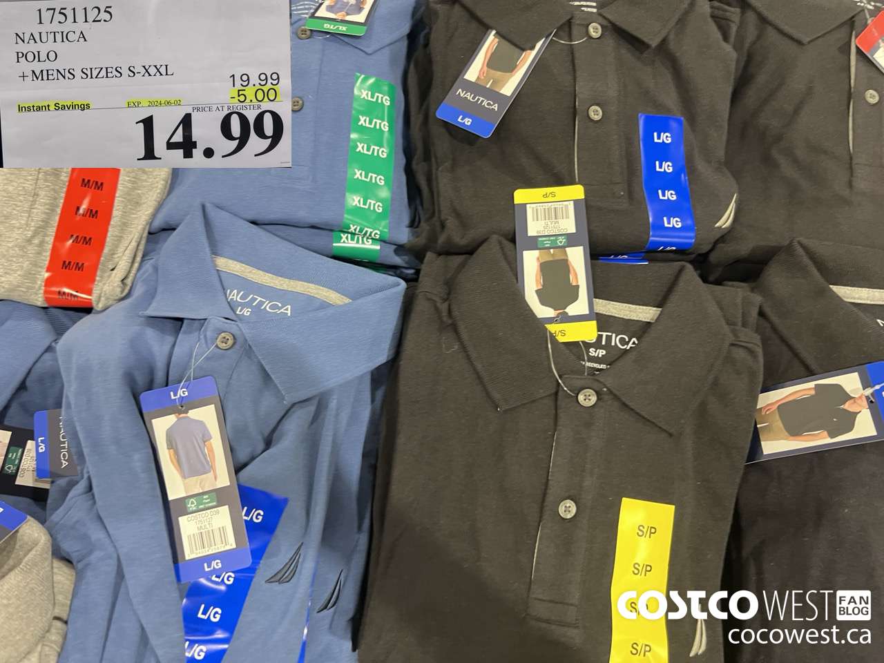 1751125 NAUTICA POLO MENS SIZES S-XXL ($5.00 INSTANT SAVINGS EXPIRES ON 2024-06-02) $14.99