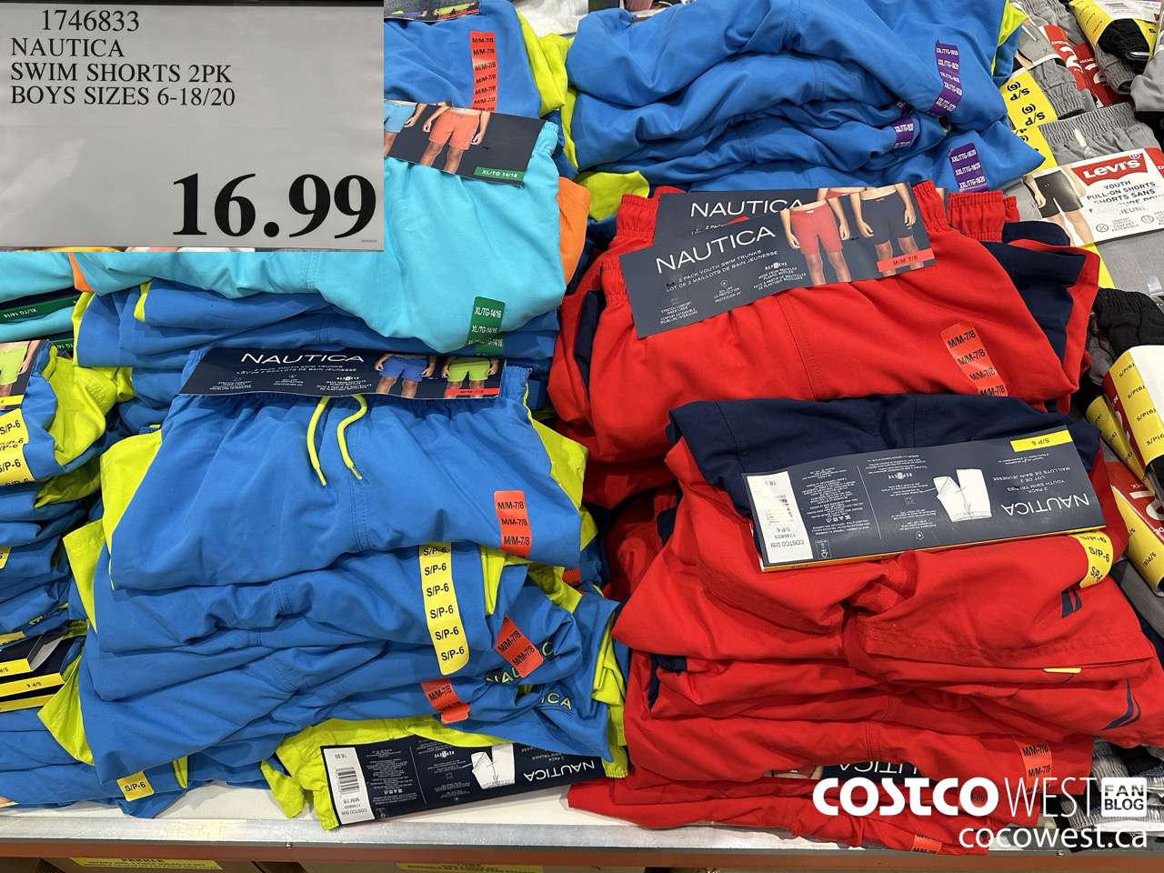 1746833 NAUTICA SWIM SHORTS 2PK BOYS SIZES 6-18/20 $16.99