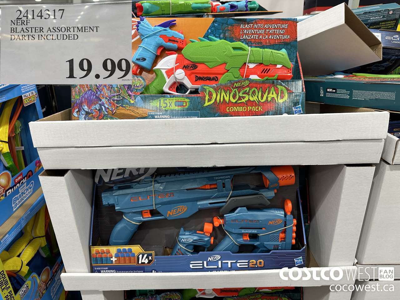 2414317 NERF BLASTER ASSORTMENT DARTS INCLUDED $19.99