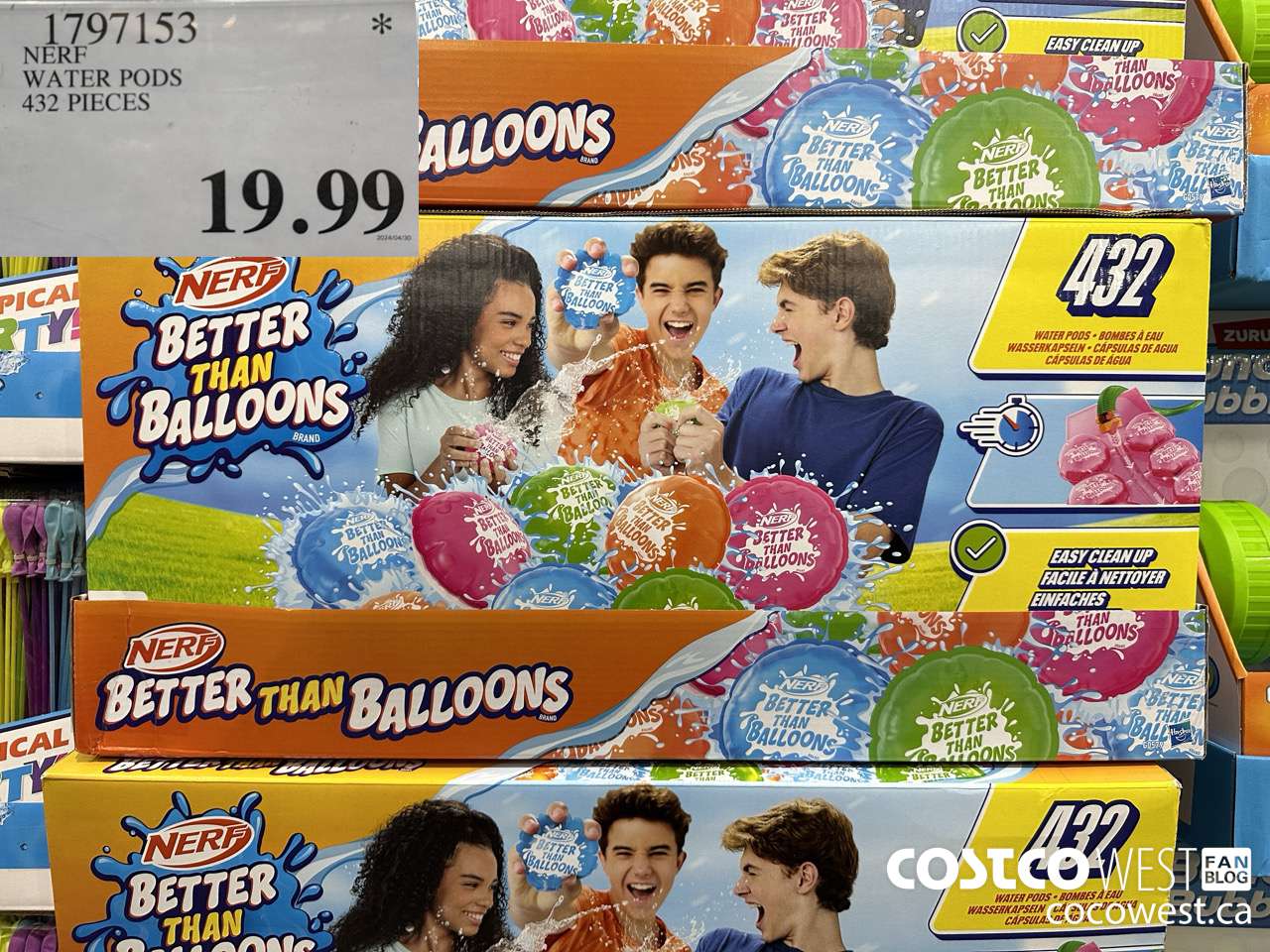 1797153 NERF WATER PODS 432 PIECES  $19.99