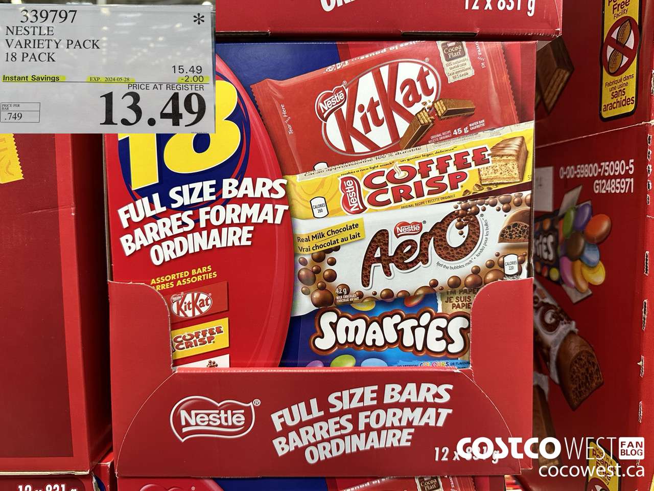 339797 NESTLE VARIETY PACK 18 PACK ($2.00 INSTANT SAVINGS EXPIRES ON 2024-05-28) $13.49