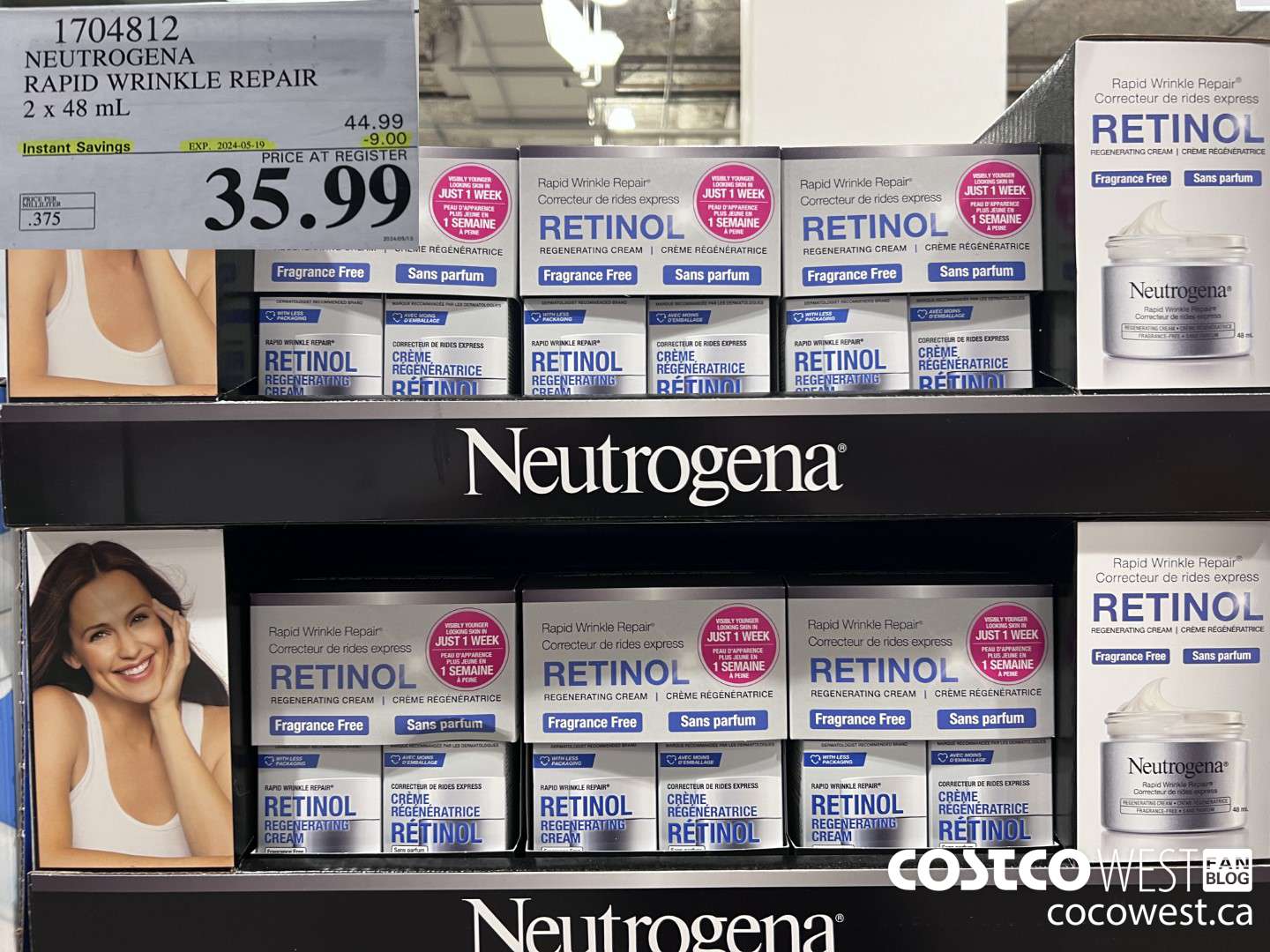 1704812 NEUTROGENA RAPID WRINKLE REPAIR 2 X 48ML ($9.00 INSTANT SAVINGS EXPIRES ON 2024-05-19) $35.99