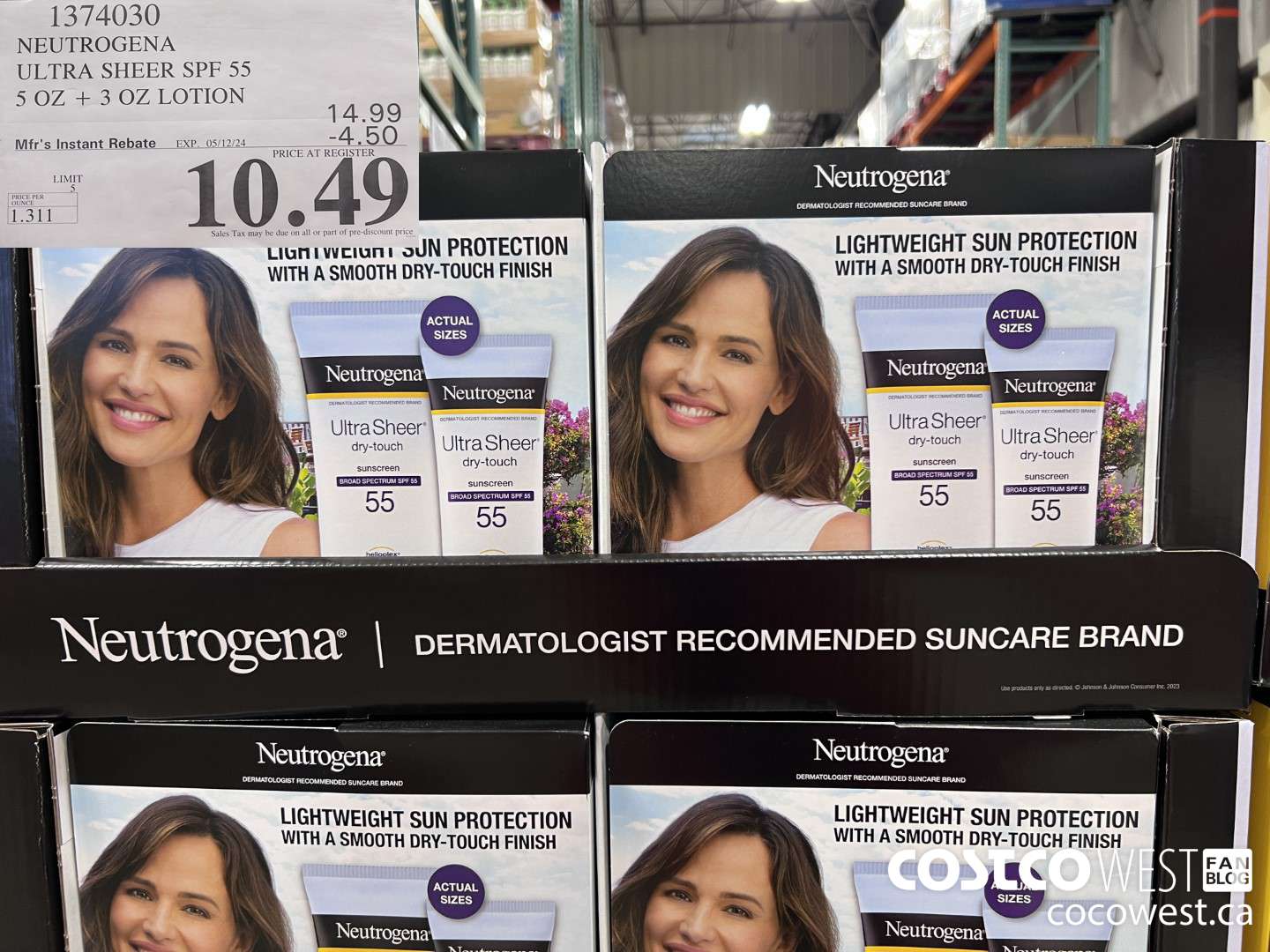 1374030 NEUTROGENA ULTRA SHEER SPF 55 5 OZ + 3 OZ LOTION ($4.50 INSTANT SAVINGS EXPIRES ON 2024-05-12) $10.49