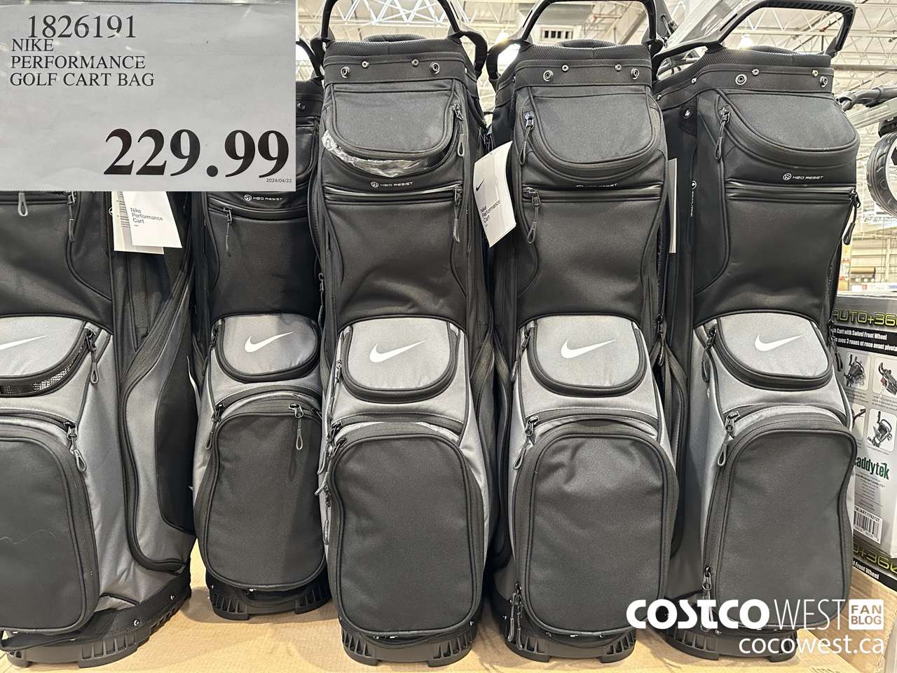 1826191 NIKE PERFORMANCE GOLF CART BAG $229.99