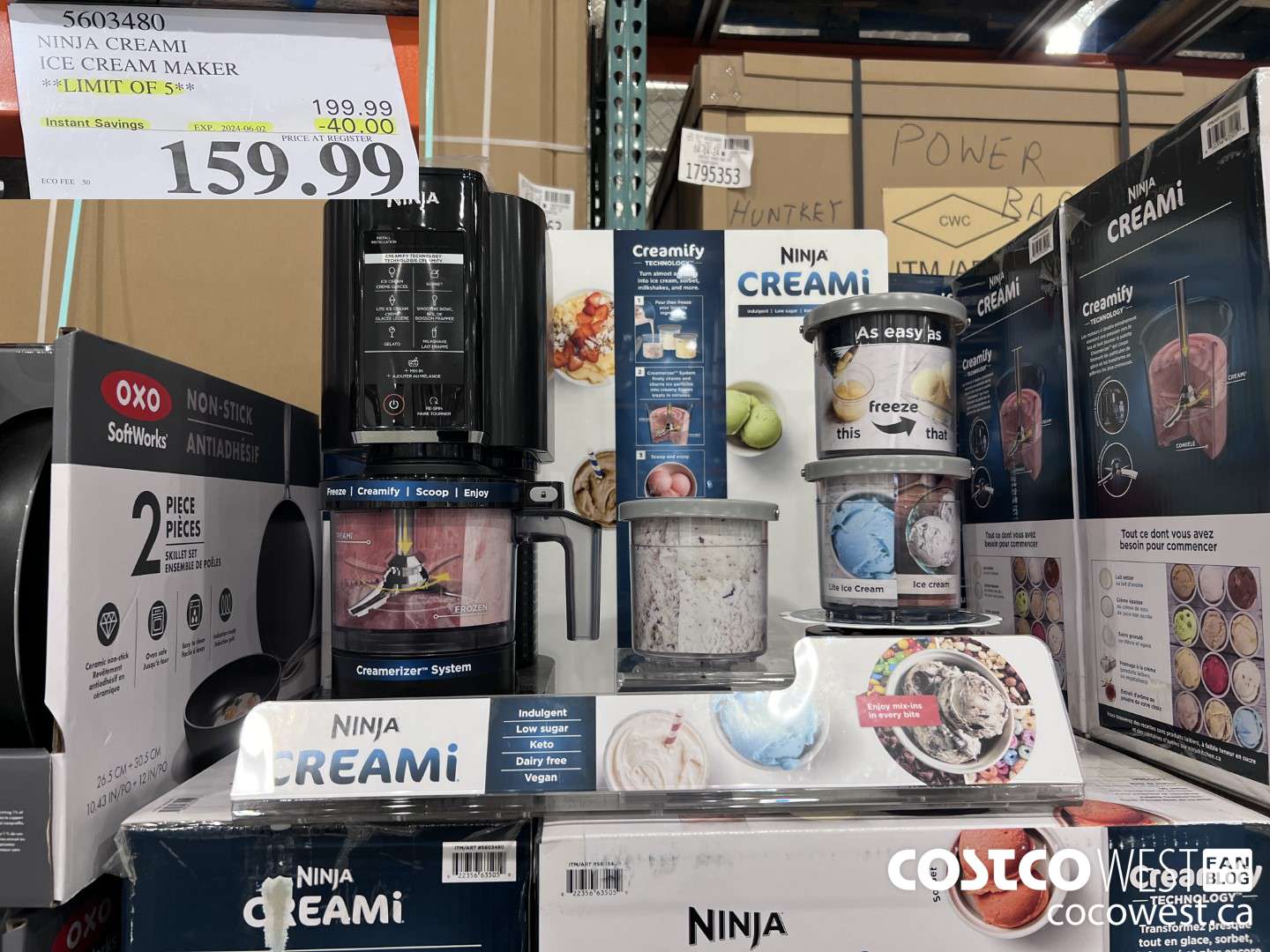 5603480 NINJA CREAMI ICE CREAM MAKER ($40.00 INSTANT SAVINGS EXPIRES ON 2024-06-02) $159.99