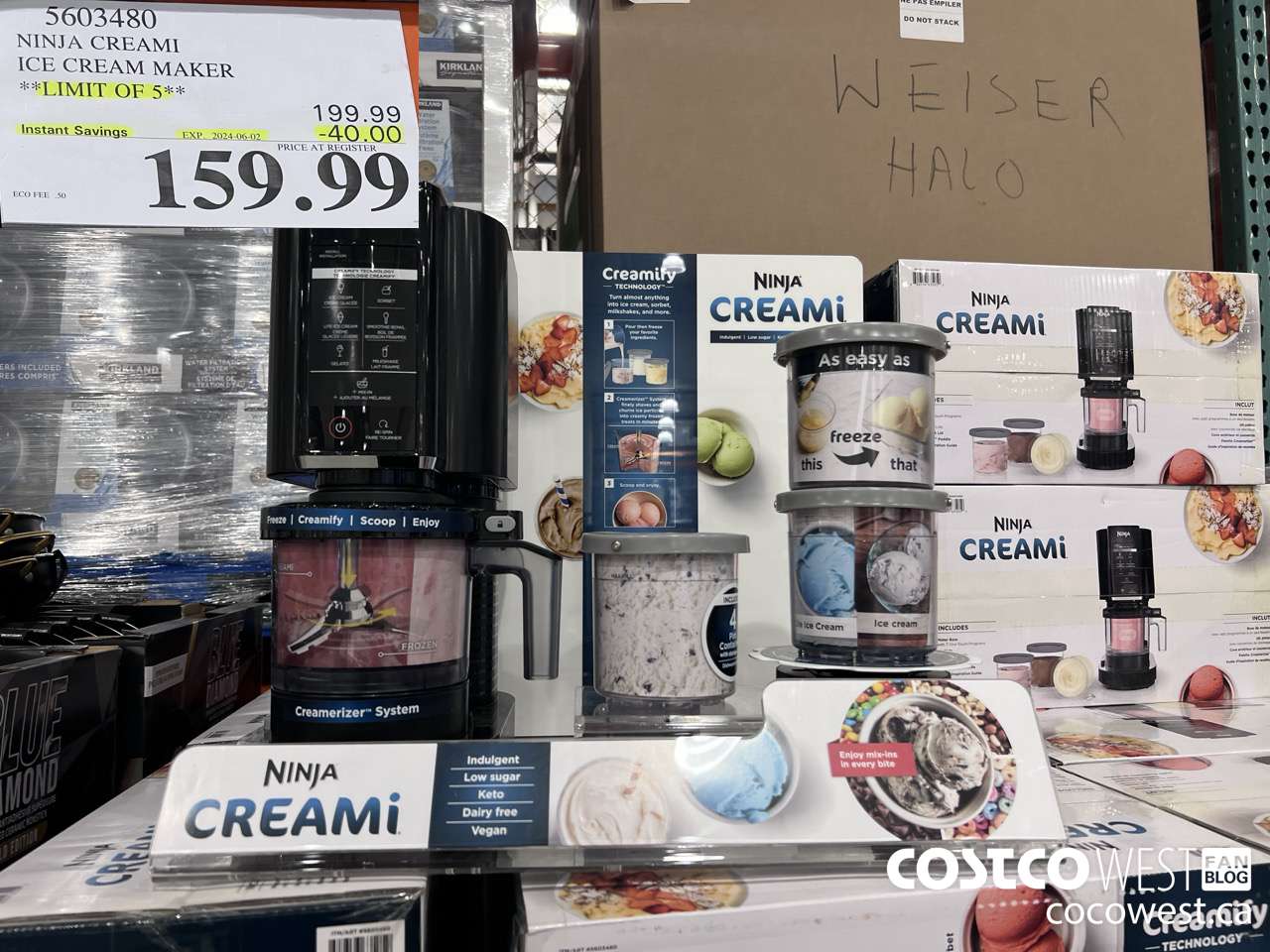 3603480 NINJA CREAMI ICE CREAM MAKER **LIMIT OF 5** ($40.00 INSTANT SAVINGS EXPIRES ON 2024-06-02) $159.99