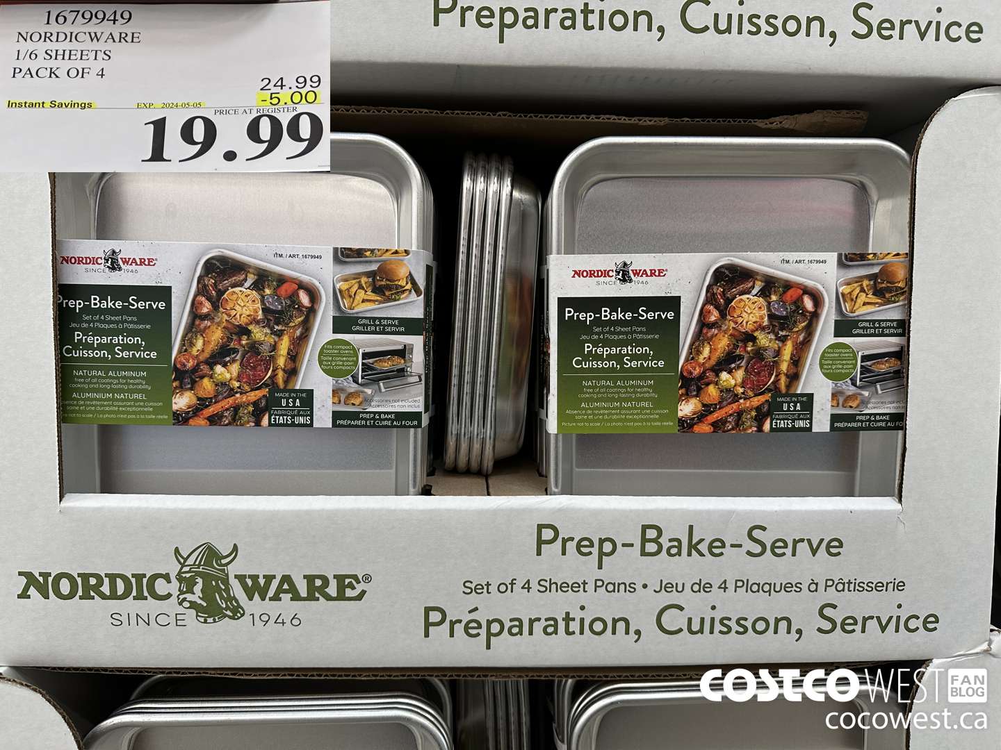 1679949 NORDICWARE 1/6 SHEETS PACK OF 4 ($5.00 INSTANT SAVINGS EXPIRES ON 2024-05-05) $19.99