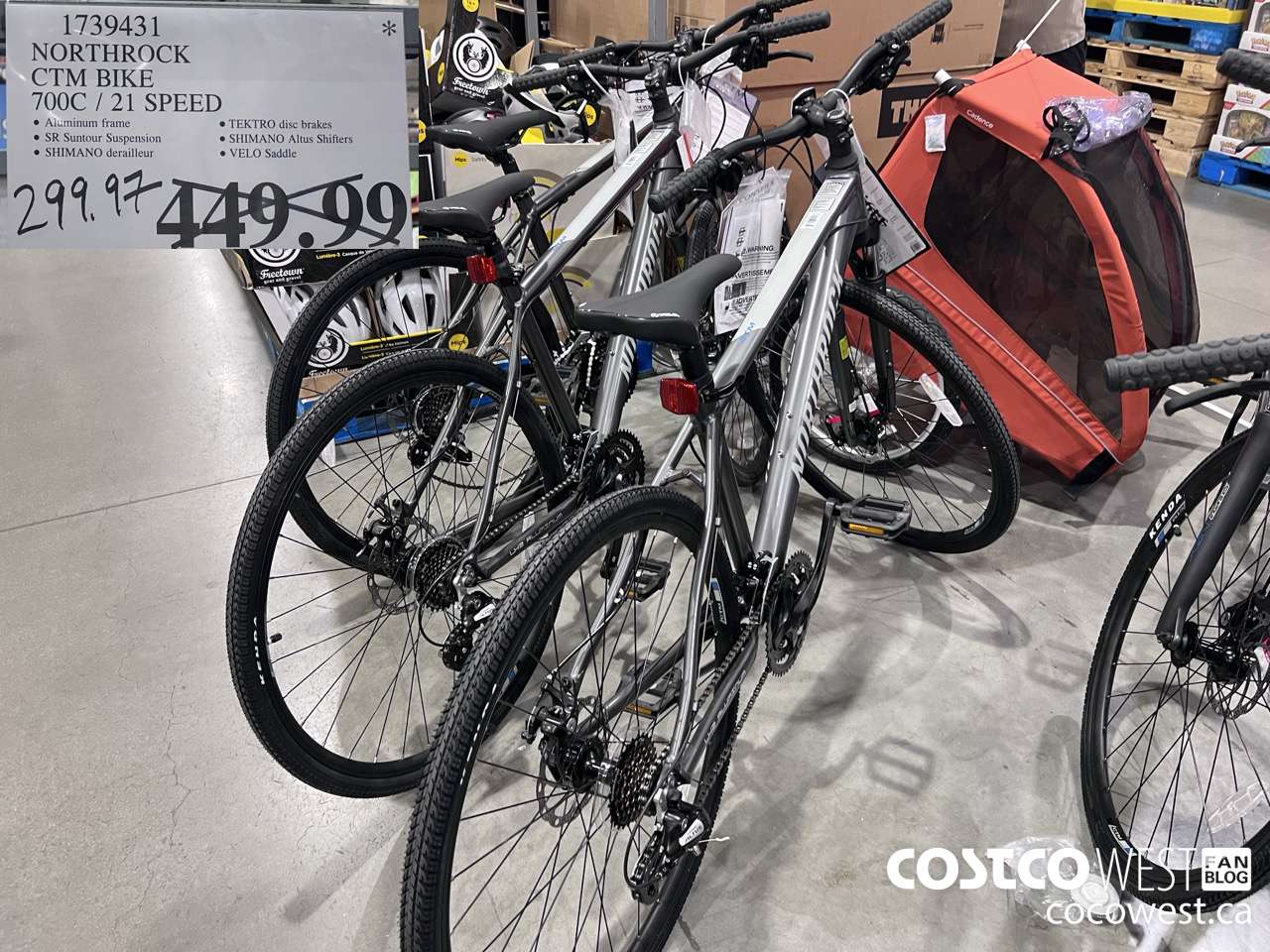 1739431 NORTHROCK CTM BIKE 700C/21 SPEED $299.97