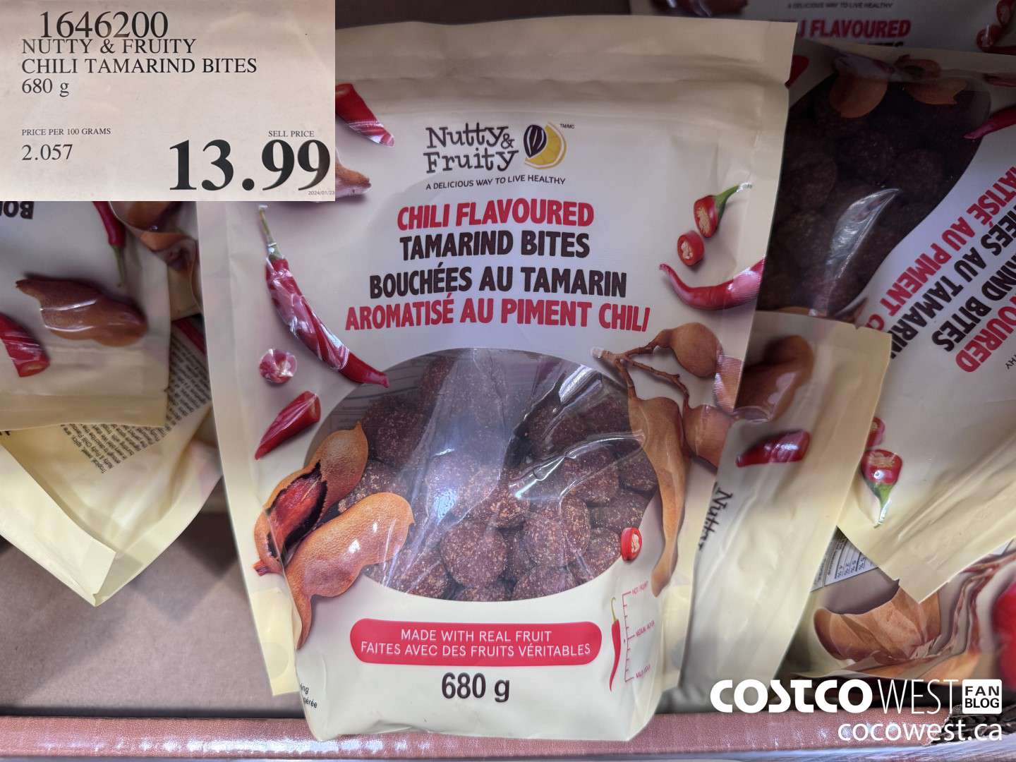 1646200 NUTTY & FRUITY CHILI TAMARIND BITES 680 G $13.99