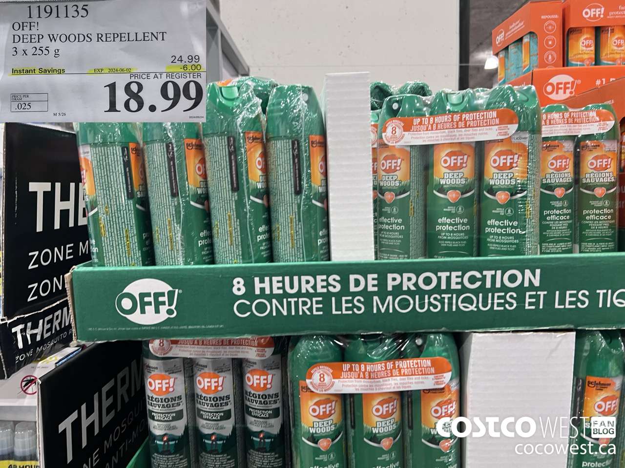 1191135 OFF! DEEP WOODS INSECT REPELLENT 3 x 255 g ($6.00 INSTANT SAVINGS EXPIRES ON 2024-06-02) $18.99