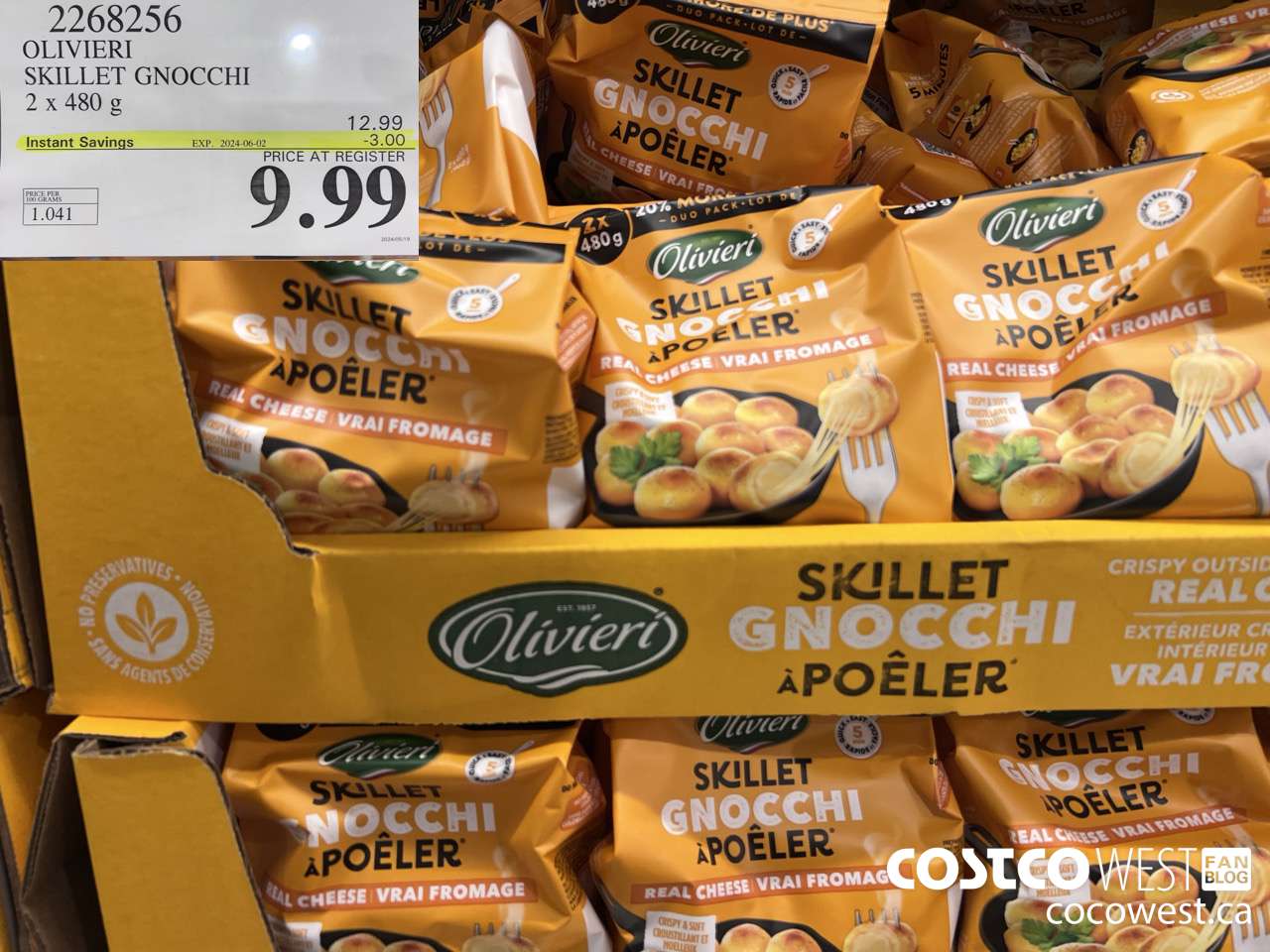2268256 OLIVIERI SKILLET GNOCCHI 2 X 480G ($3.00 INSTANT SAVINGS EXPIRES ON 2024-06-02) $9.99