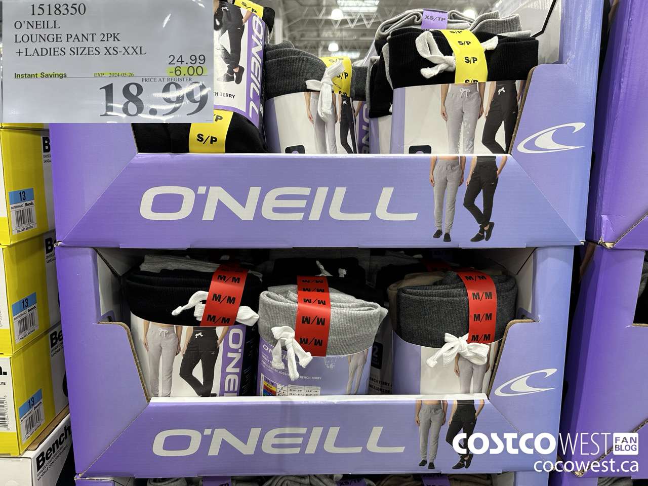 1518350 O'NEILL LOUNGE PANT 2PK LADIES SIZES XS-XXL ($6.00 INSTANT SAVINGS EXPIRES ON 2024-05-26) $18.99