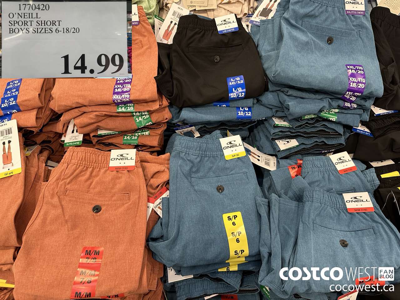 1770420 O'NEILL SPORT SHORT BOYS SIZES 6-18/20 $14.99