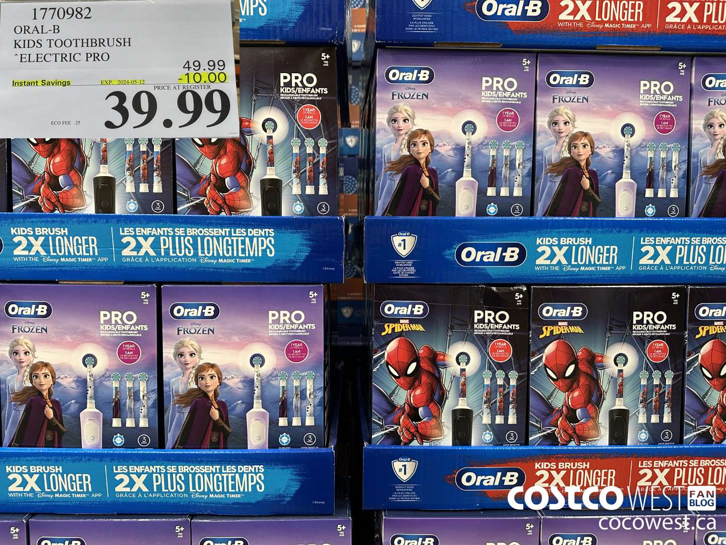 1770982 ORAL-B KIDS TOOTHBRUSH ELECTRIC PRO ($10.00 INSTANT SAVINGS EXPIRES ON 2024-05-12) $39.99