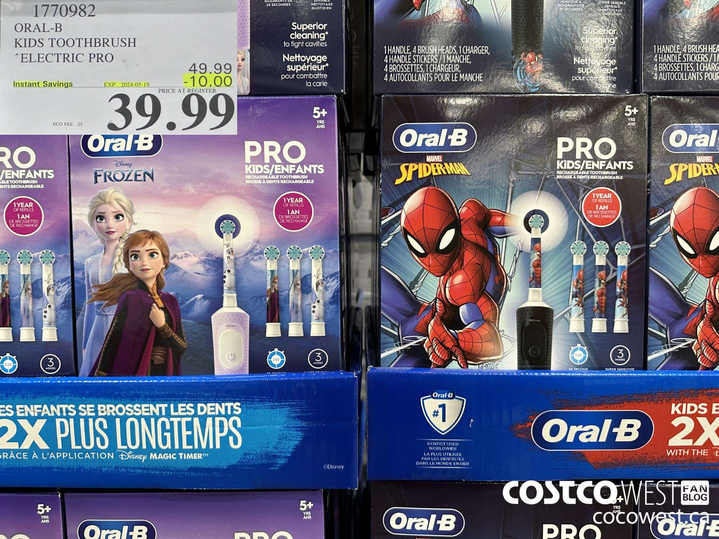 1770982 ORAL-B KIDS TOOTHBRUSH ELECTRIC PRO ($10.00 INSTANT SAVINGS EXPIRES ON 2024-05-19) $39.99