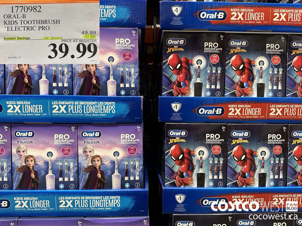 1770982 ORAL-B KIDS TOOTHBRUSH ELECTRIC PRO ($10.00 INSTANT SAVINGS EXPIRES ON 2024-06-02) $39.99