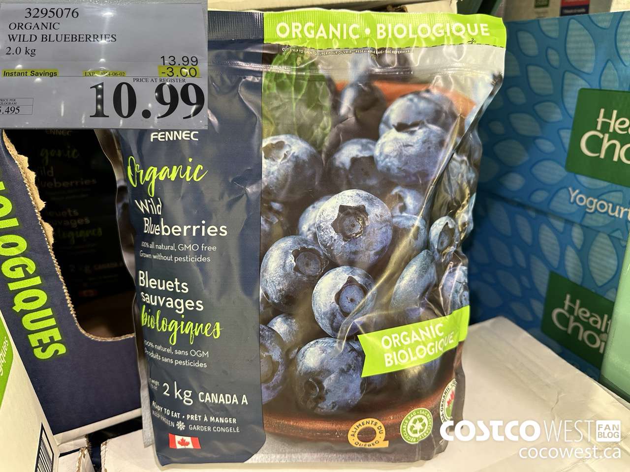 3295076 ORGANIC WILD BLUEBERRIES 2.0KG ($3.00 INSTANT SAVINGS EXPIRES ON 2024-06-02) $10.99