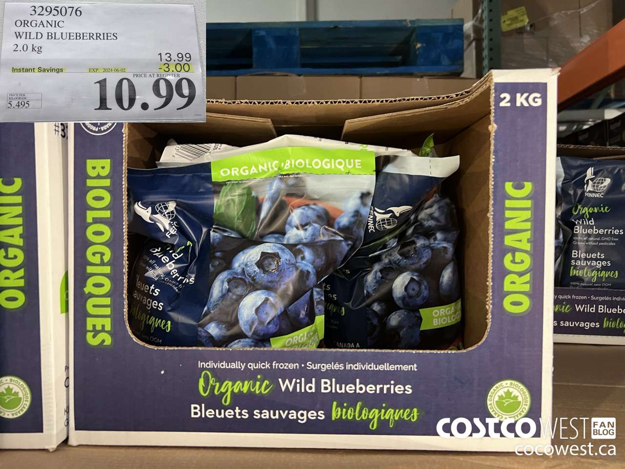 3295076 ORGANIC WILD BLUEBERRIES 2.0KG ($3.00 INSTANT SAVINGS EXPIRES ON 2024-06-02) $10.99