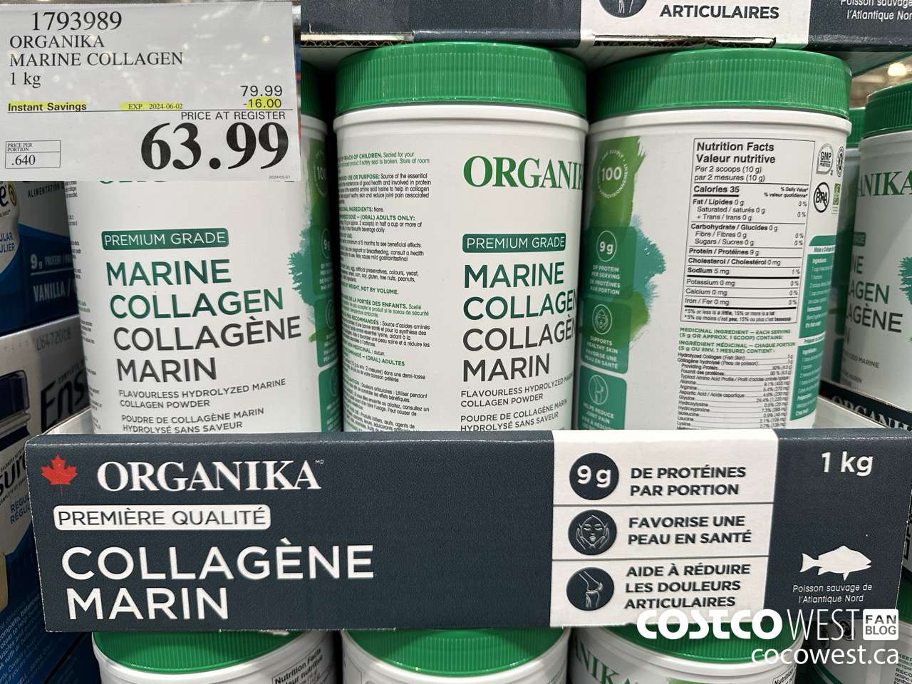 1793989 ORGANIKA MARINE COLLAGEN 1 KG ($16.00 INSTANT SAVINGS EXPIRES ON 2024-06-02) $63.99
