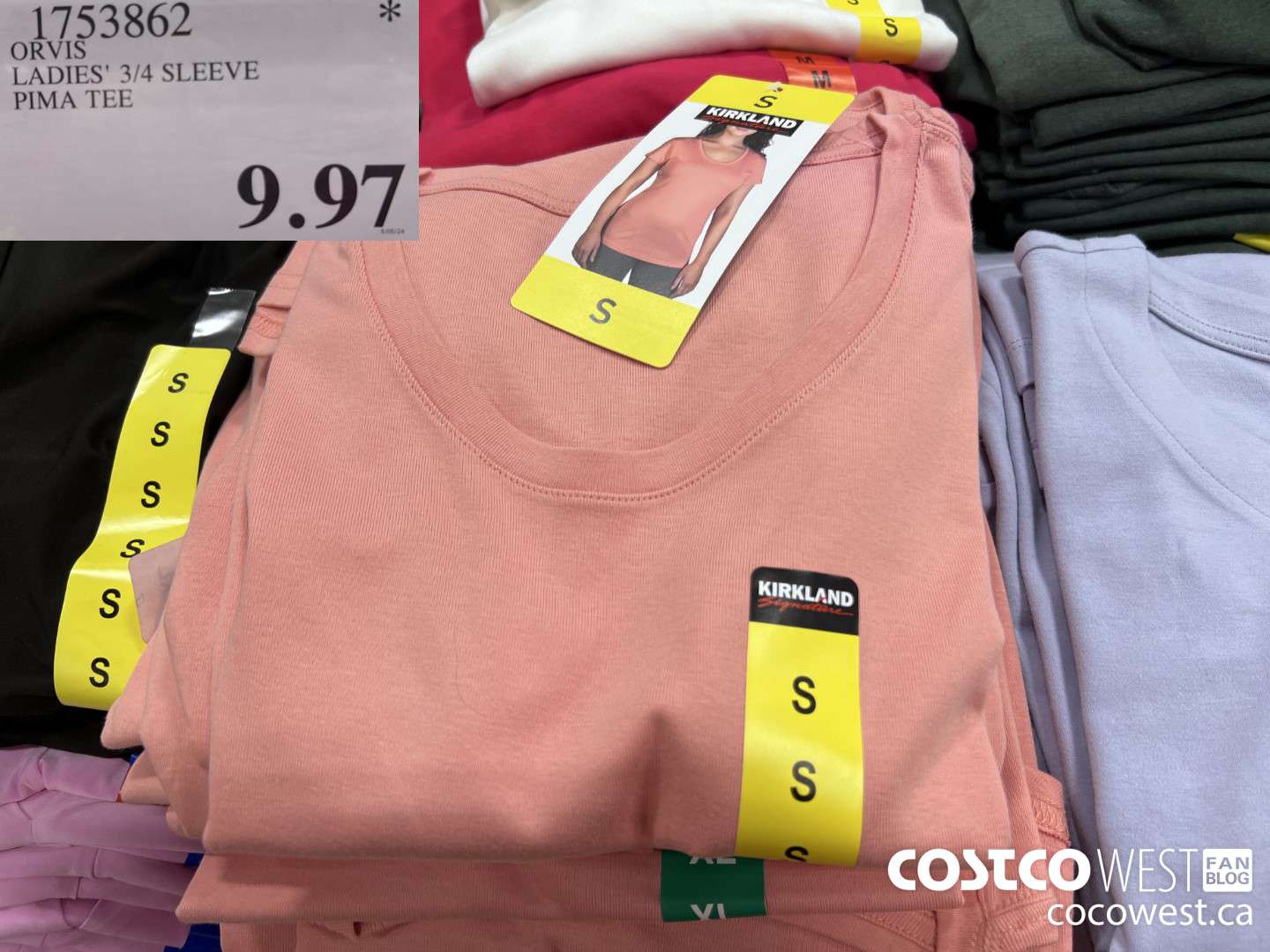 1753862 ORVIS LADIES' 3/4 SLEEVE PIMA TEE $9.97
