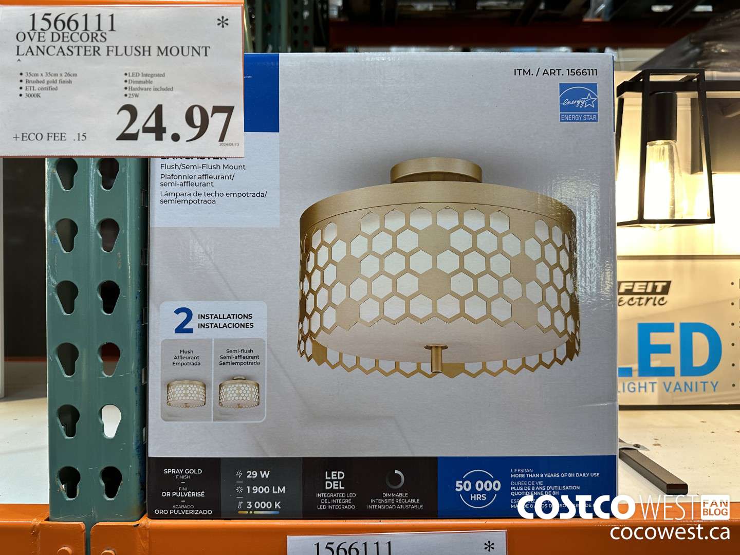 1566111 OVE DECORS LANCASTER FLUSH MOUNT $24.97