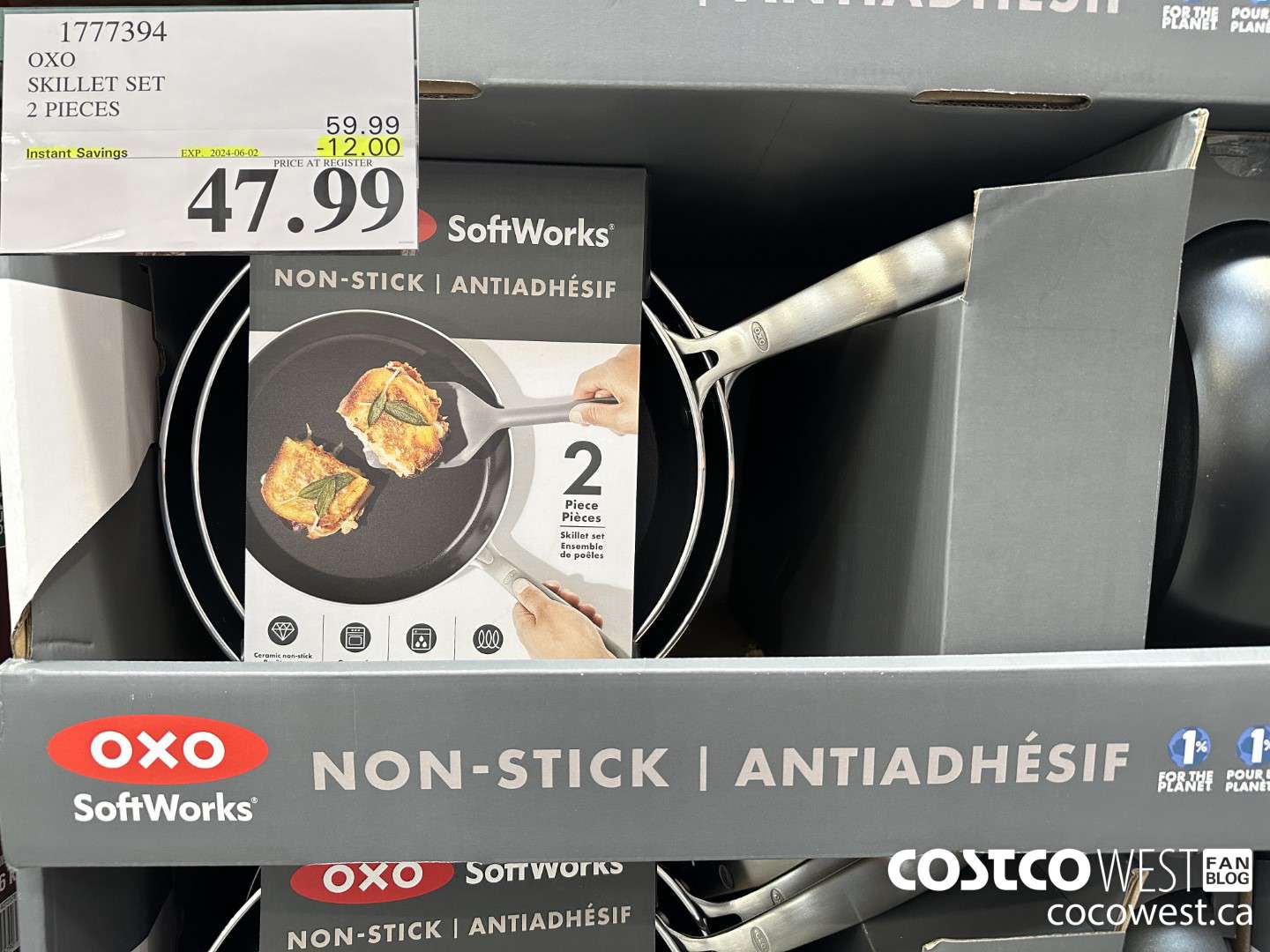 1777394 OXO SKILLET SET 2 PIECES ($12.00 INSTANT SAVINGS EXPIRES ON 2024-06-02) $47.99