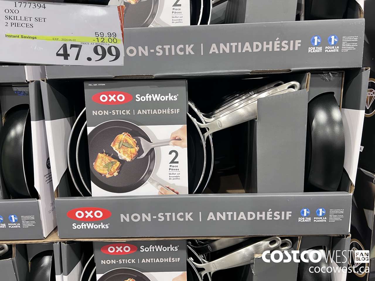 1777394 OXO SKILLET SET 2 PIECES ($12.00 INSTANT SAVINGS EXPIRES ON 2024-06-02) $47.99