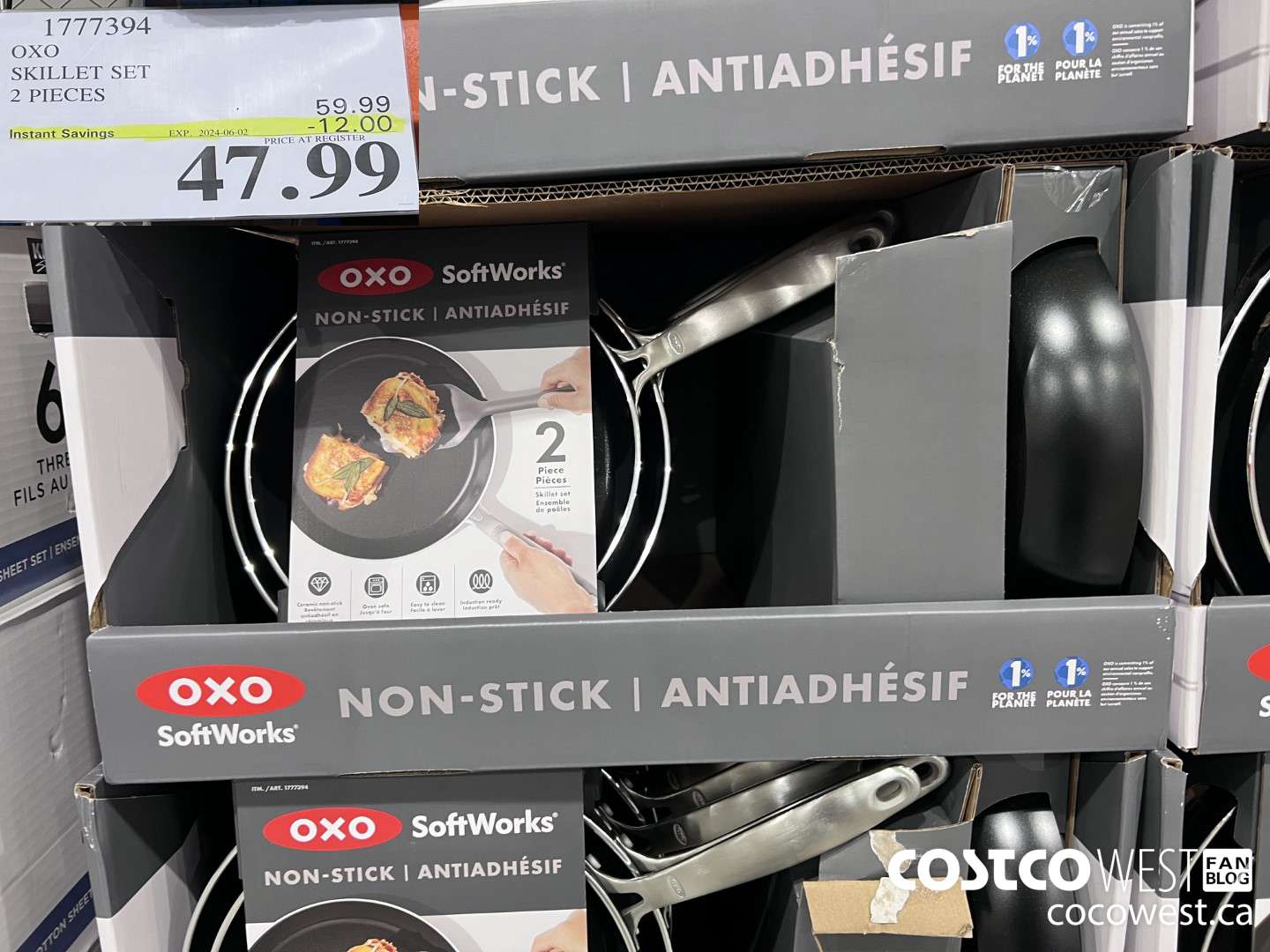 1777394 OXO SKILLET SET 2 PIECES ($12.00 INSTANT SAVINGS EXPIRES ON 2024-06-02) $47.99