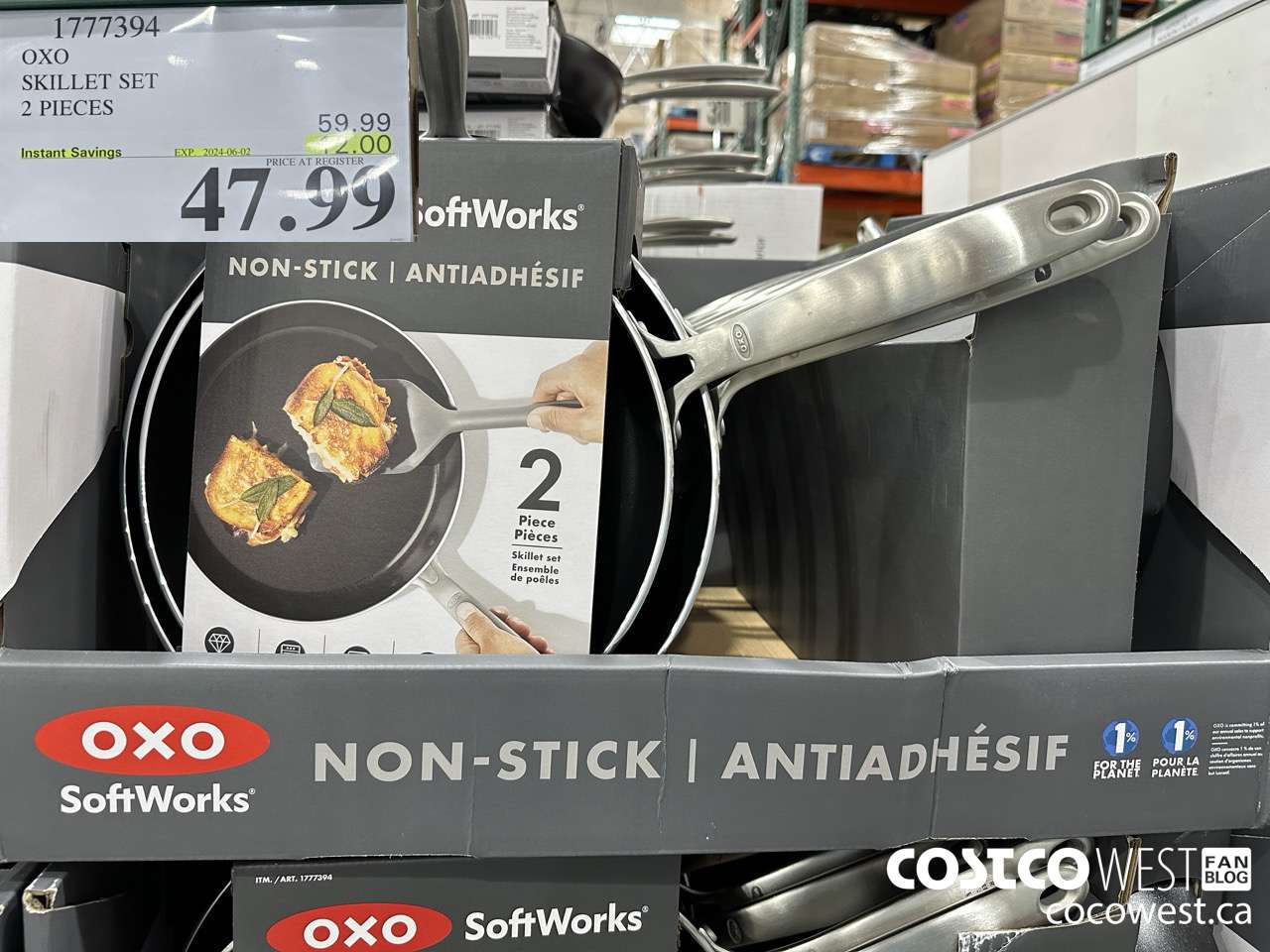 1777394 OXO SKILLET SET 2 PIECES ($12.00 INSTANT SAVINGS EXPIRES ON 2024-06-02) $47.99