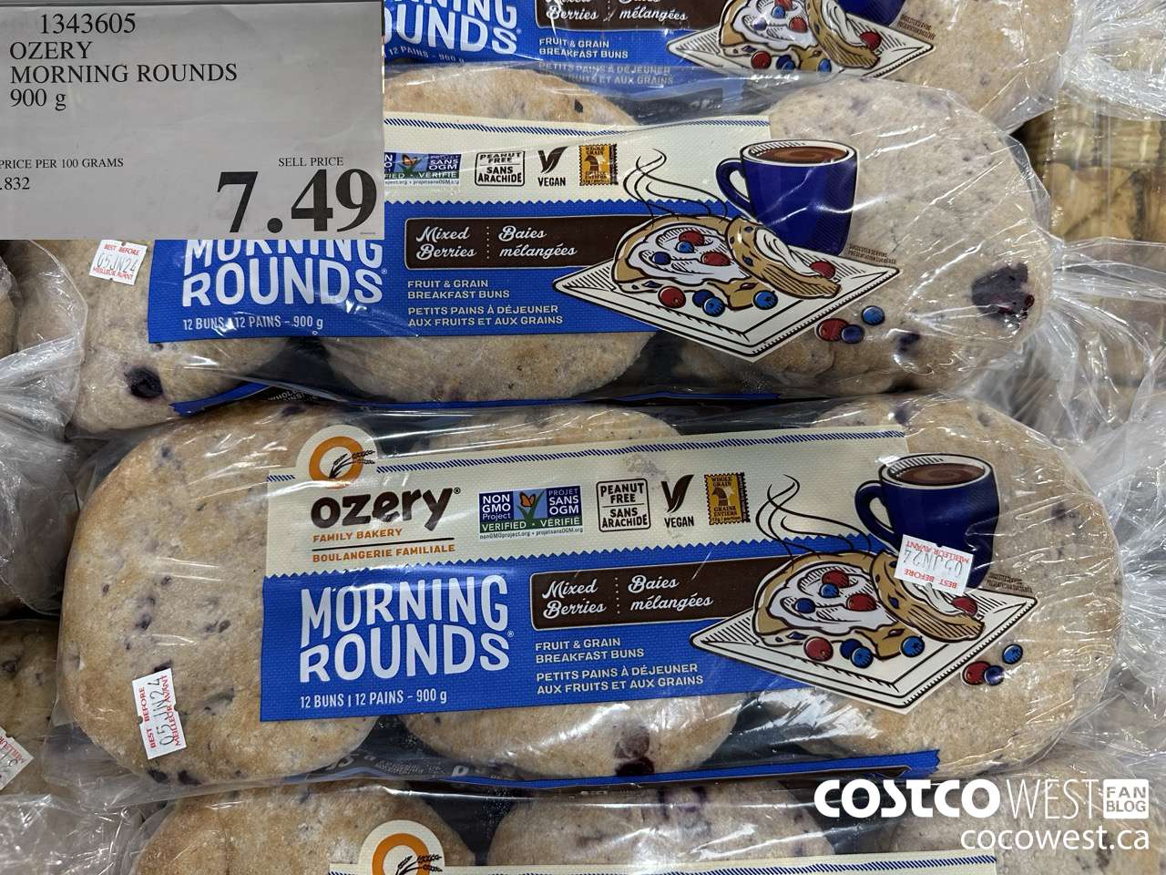 1343605 OZERY MORNING ROUNDS 900G $7.49